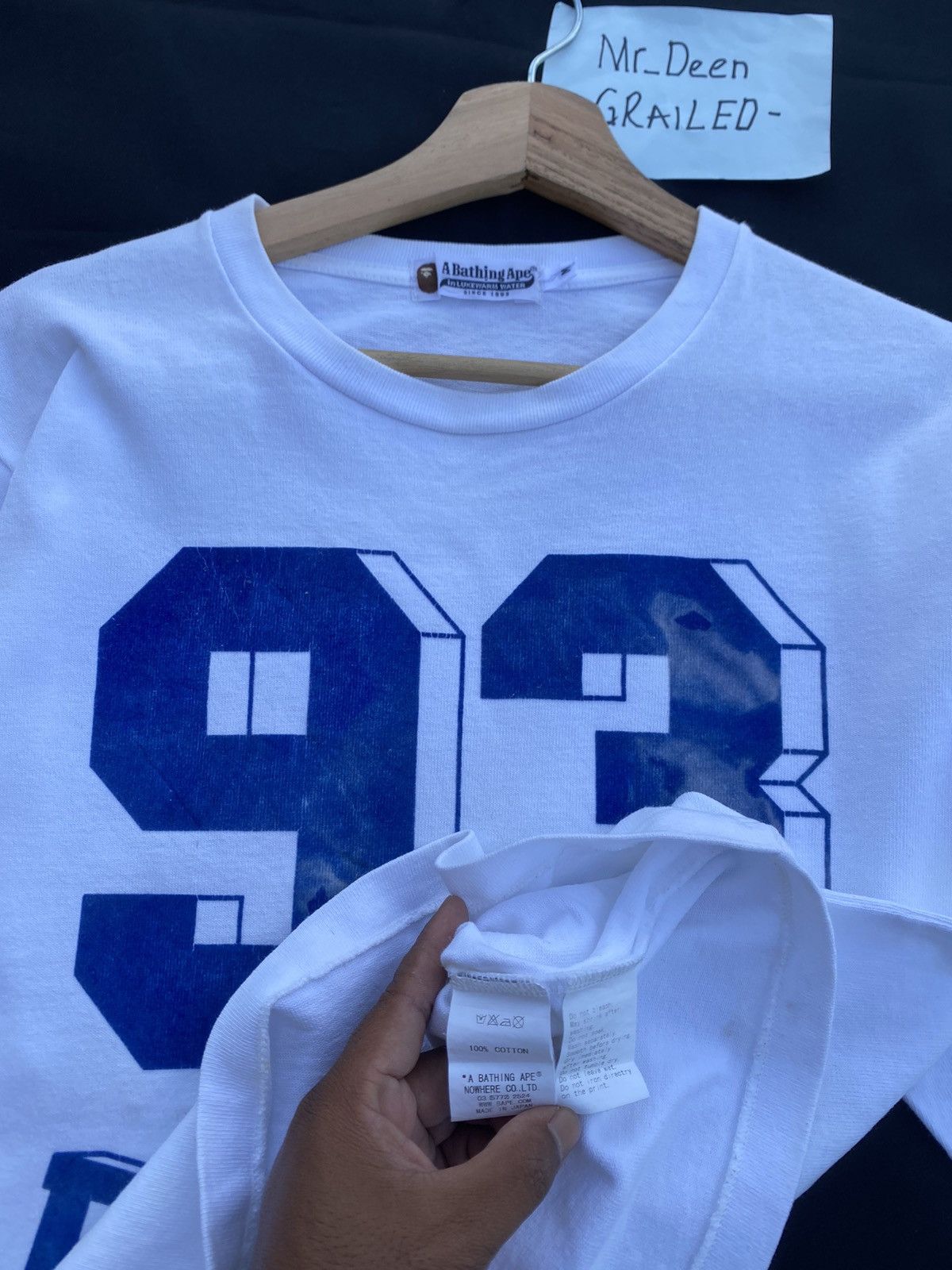 Bape BAPE 93 3/4 Sleeve Tee Size US M / EU 48-50 / 2 - 14 Thumbnail