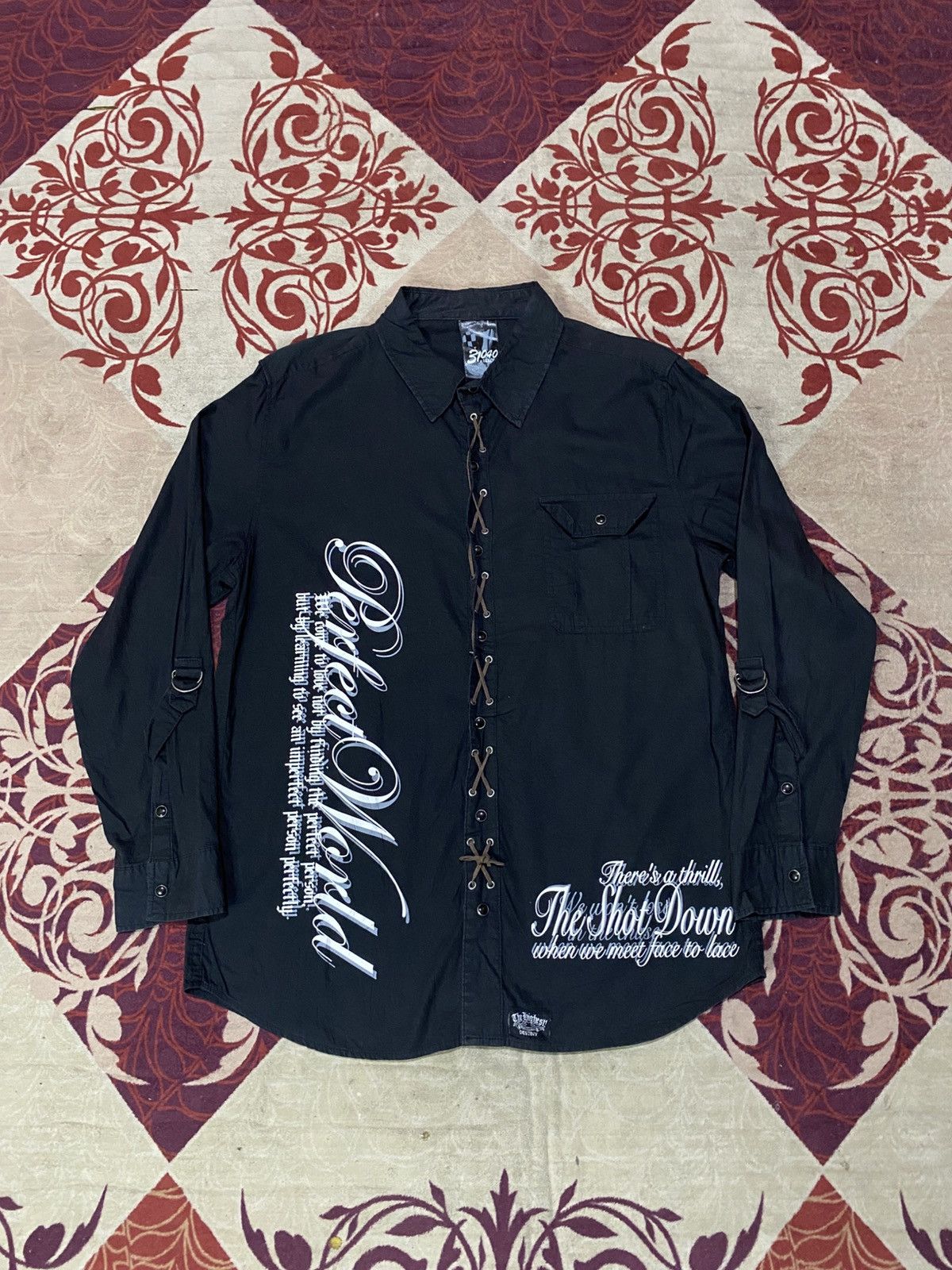 Japanese Brand 31040 = Skkone Poem Japanese Ifsixwasnine Style Shirt Size US L / EU 52-54 / 3 - 1 Thumbnail