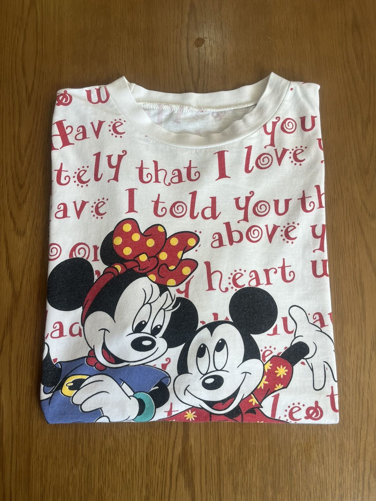 Disney Vtg OVP Disney Mickey&Minnie Mouse Americanwear 90’s Tshirt Size US M / EU 48-50 / 2 - 1 Thumbnail