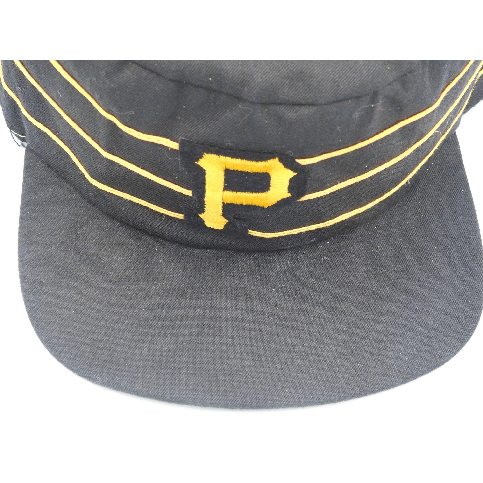 Other Vintage Pittsburgh Pirates Black Pillbox Hat Mens XL USA Hat Size ONE SIZE - 3 Thumbnail