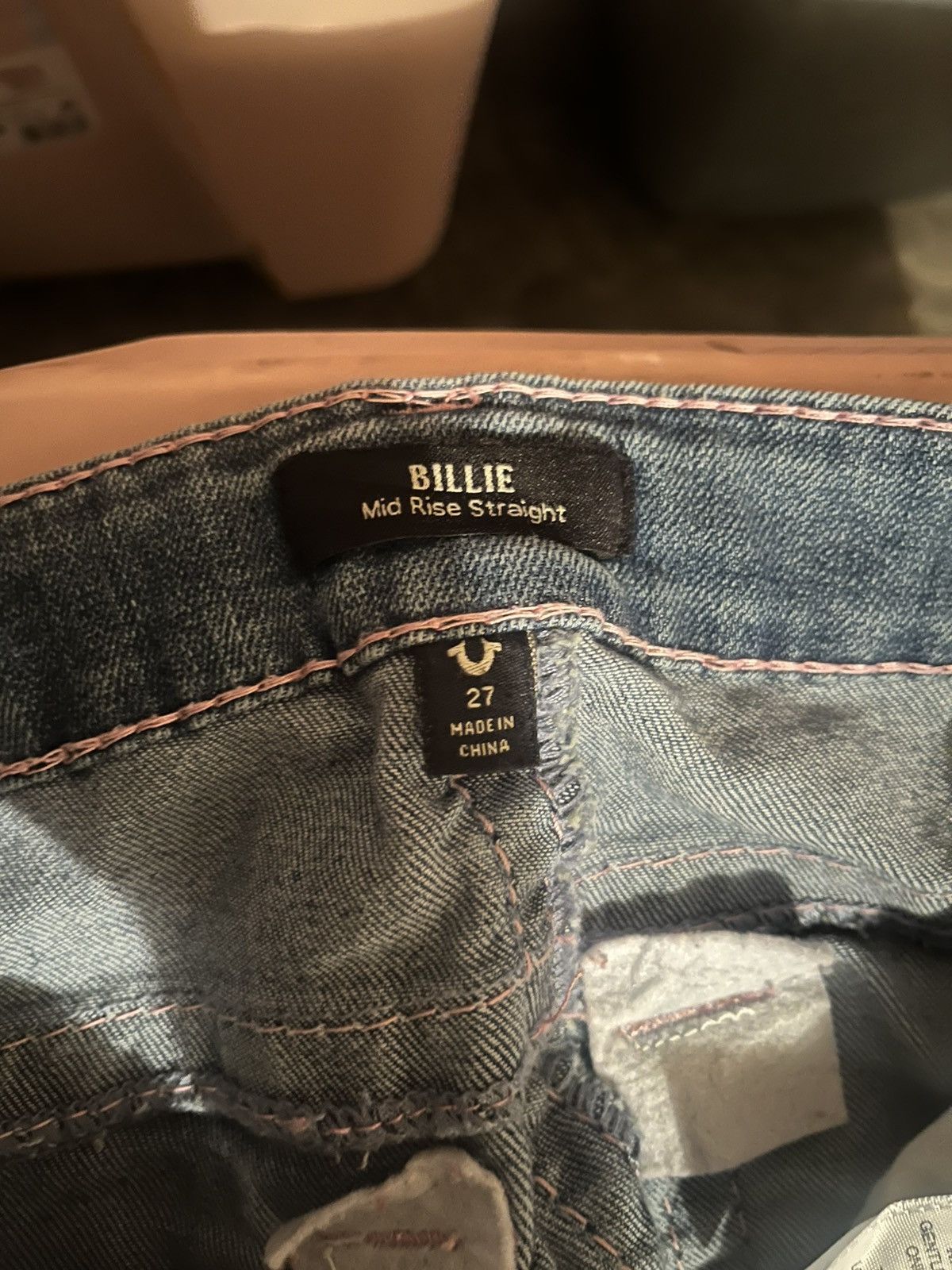 True Religion Billie Mid Rise Straight Jeans Size 27" / US 4 / IT 40 - 3 Thumbnail