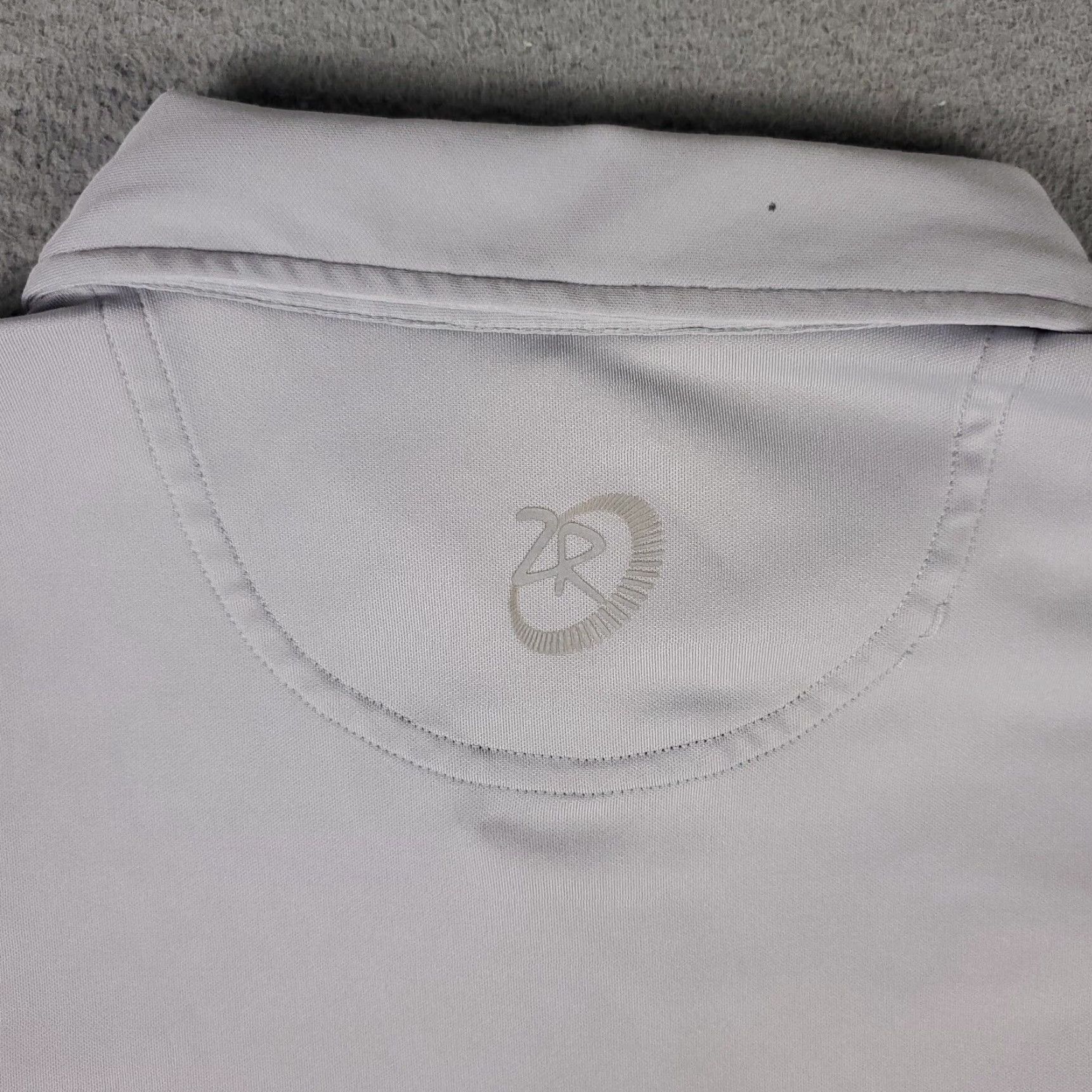 Vintage Zero Restriction Polo Shirt Mens Large Gray Solid Short Sleeve Polo Men L Gray Logo Button Modern Preppy Sports Shirt Size US L / EU 52-54 / 3 - 5 Thumbnail