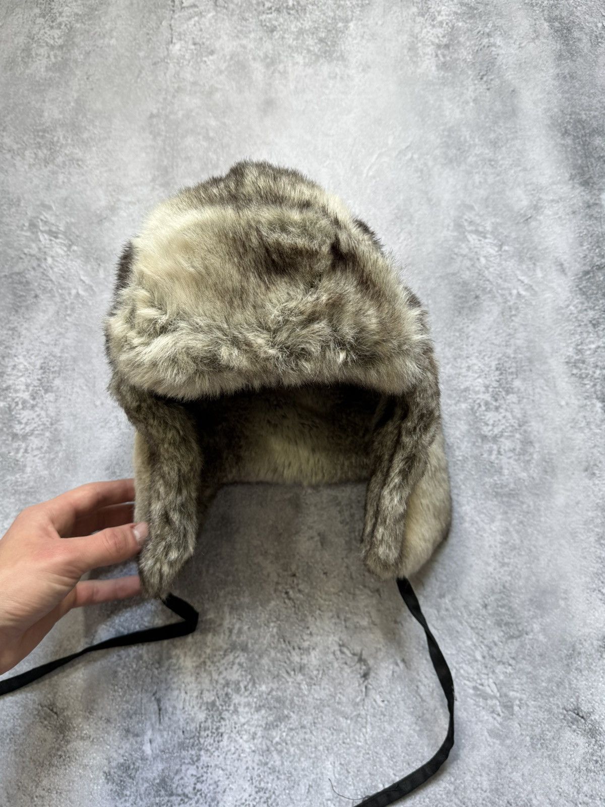 Japanese Brand × Vintage Vintage Alt Fuzzy Mohair Ushanka USSR Hat Balaclava Size ONE SIZE - 3 Thumbnail