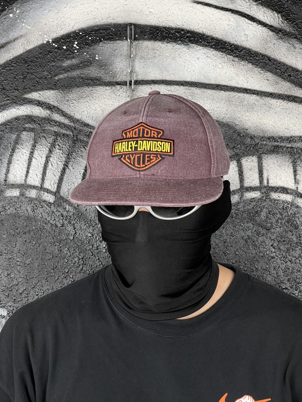 Harley Davidson Harley Davidson Motor Cycles Fabric Faded Cap Hat Size XL Size ONE SIZE - 2 Thumbnail