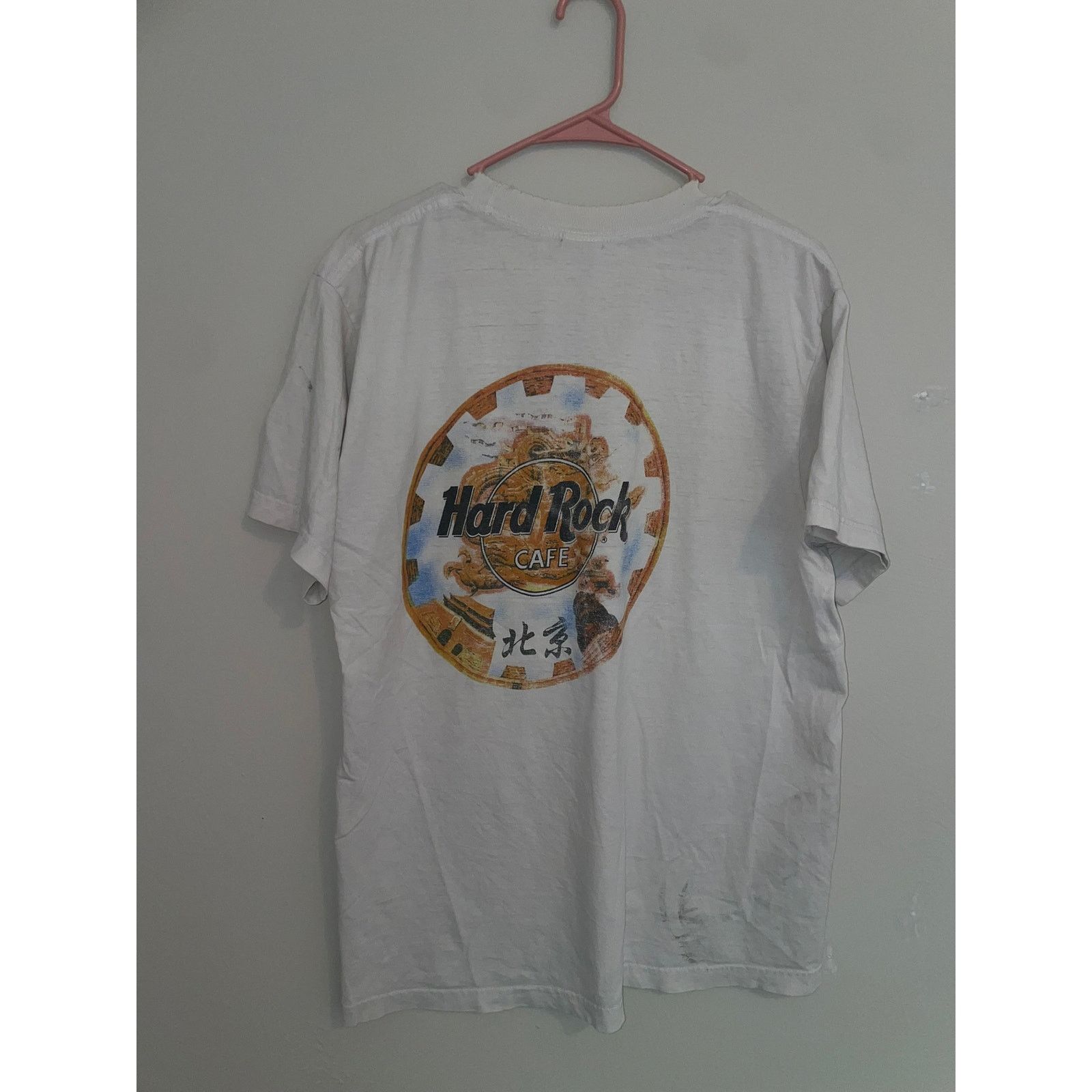 Hard Rock Cafe Vintage Hard Rock Cafe Beijing White Gold Shirt China VTG L Size US L / EU 52-54 / 3 - 7 Thumbnail