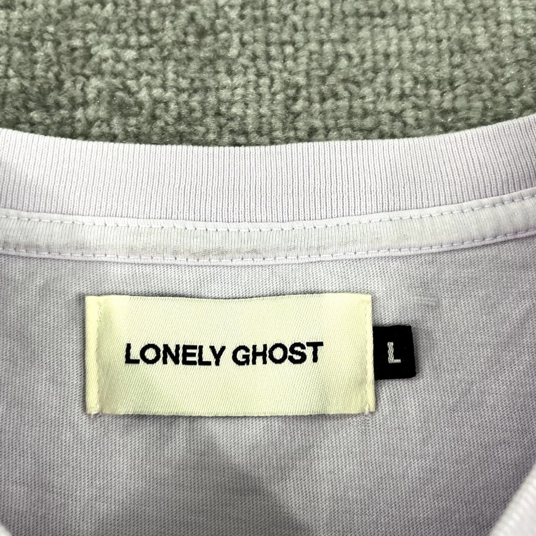 Vintage LONELY GHOST Shirt Womens Large Pink Graph ic Tee Long Sleeve Crew Neck Pullover Size L / US 10 / IT 46 - 4 Thumbnail