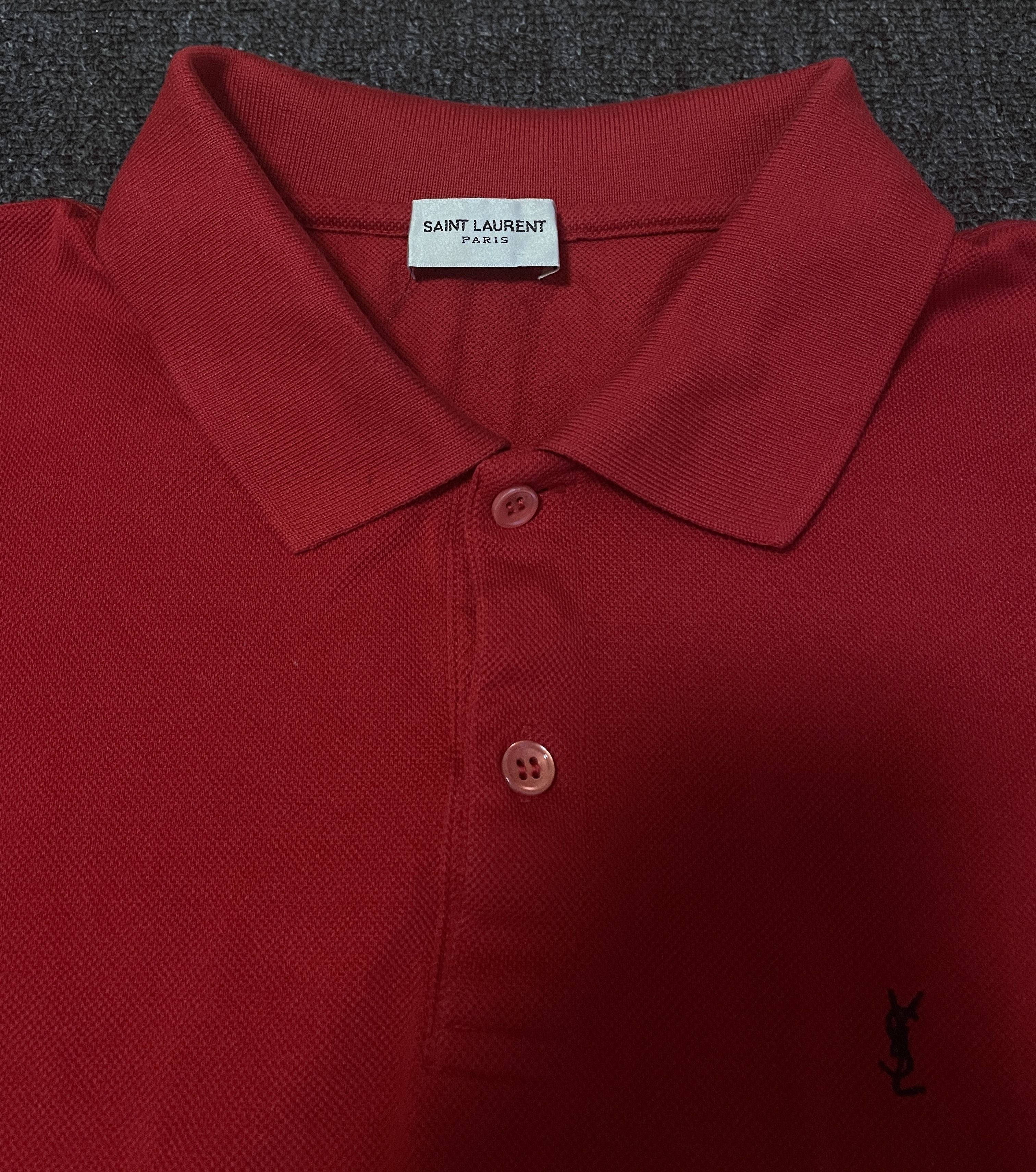 Saint Laurent Paris Saint Laurent red polo shirt size XXL Size US XXL / EU 58 / 5 - 2 Thumbnail