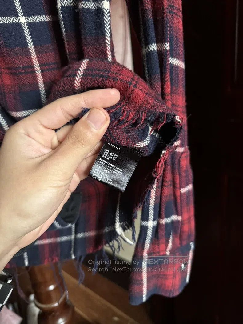 Amiri Amiri Flannel red checkered shirt Size US S / EU 44-46 / 1 - 8 Thumbnail