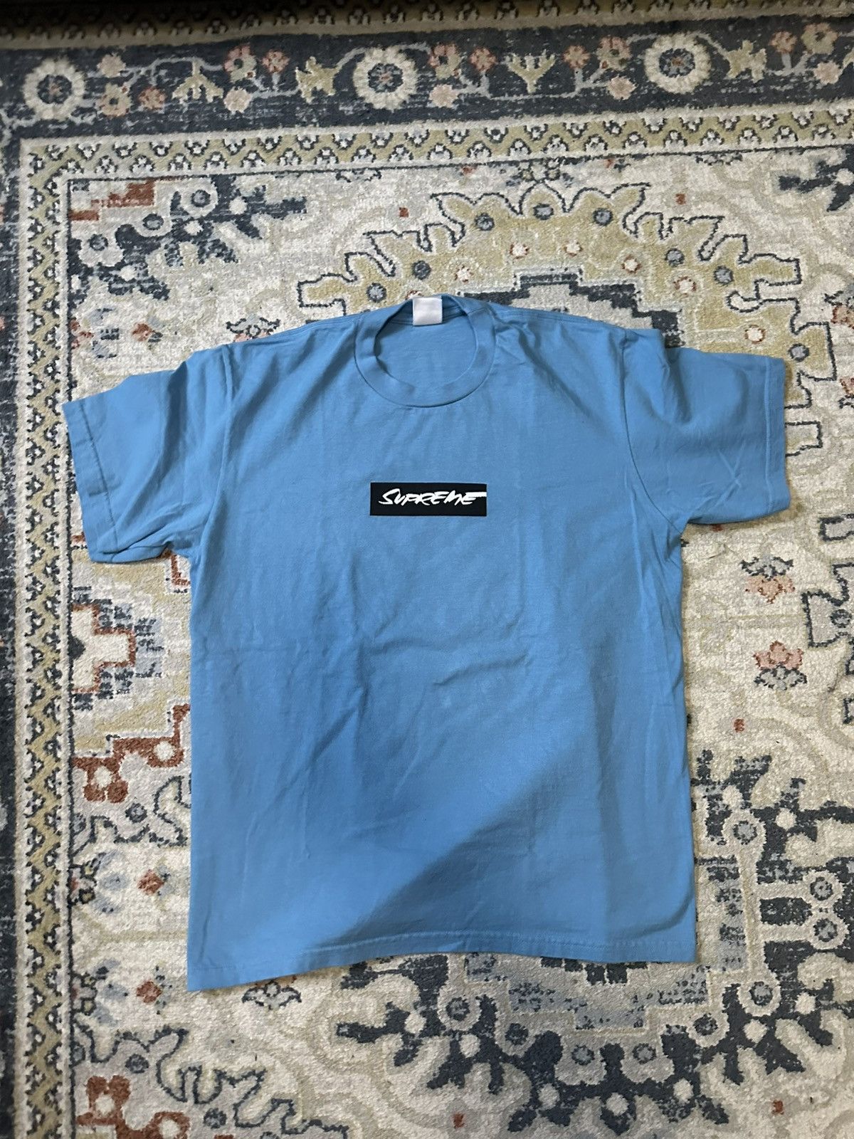Supreme Supreme Futura Box logo tee Blue | Grailed 