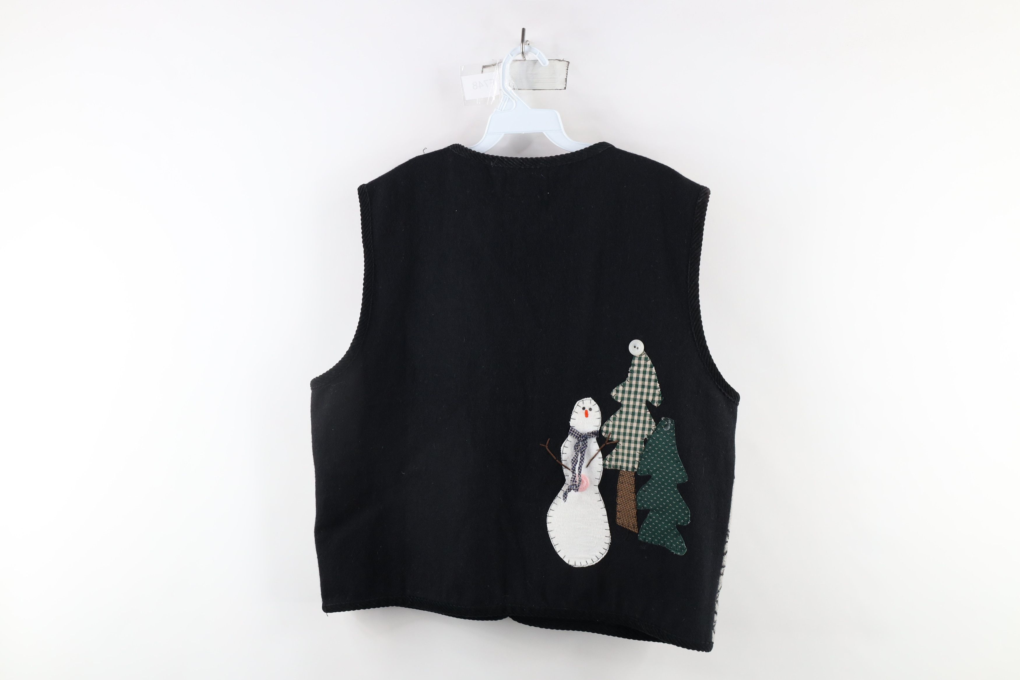 Vintage Vintage 90s Streetwear Christmas Patchwork Vest Jacket Size L / US 10 / IT 46 - 12 Thumbnail