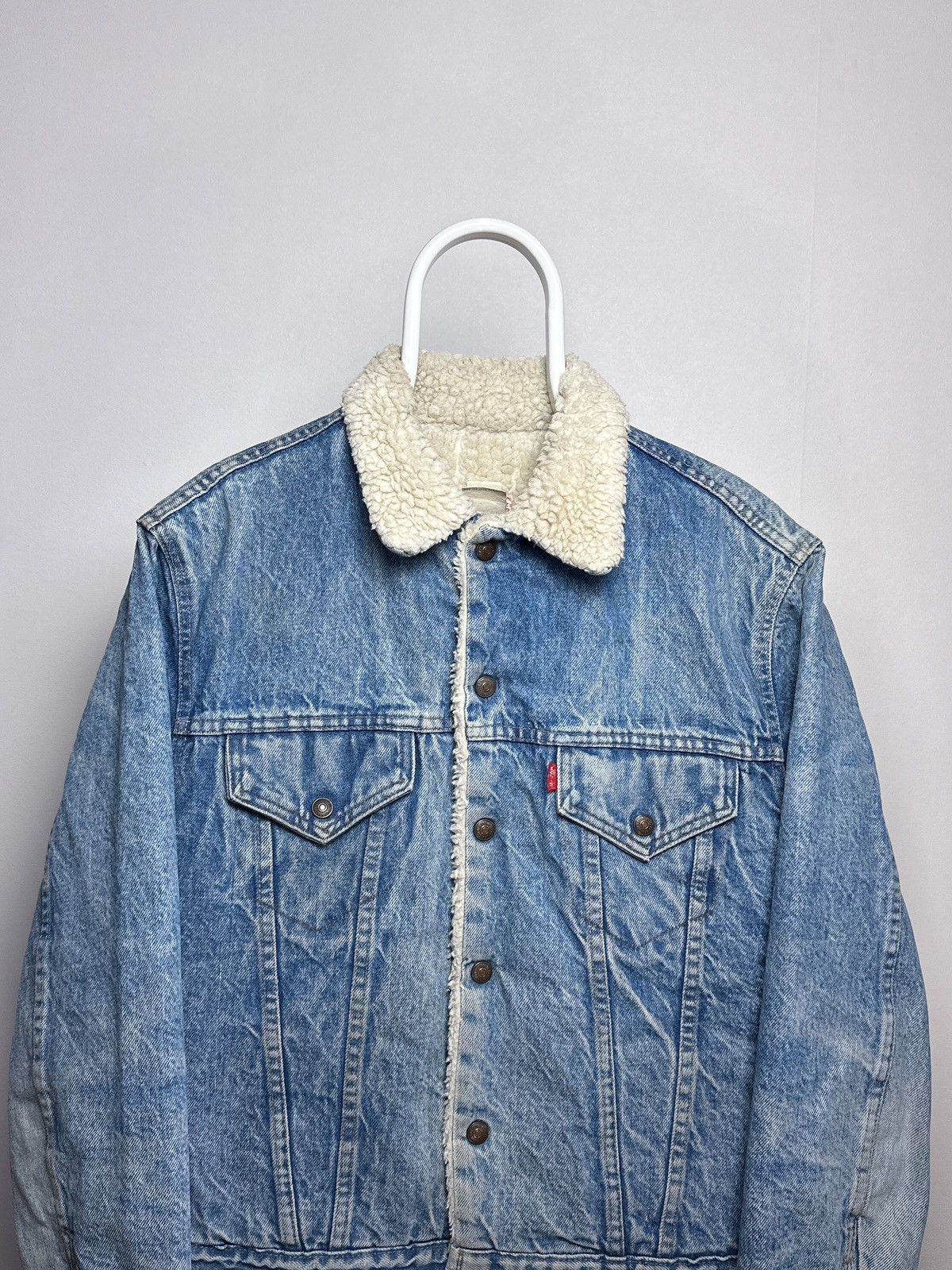 Levi's 1970s 70605-0213 Blank Tab Sherpa Lined Denim Jacket