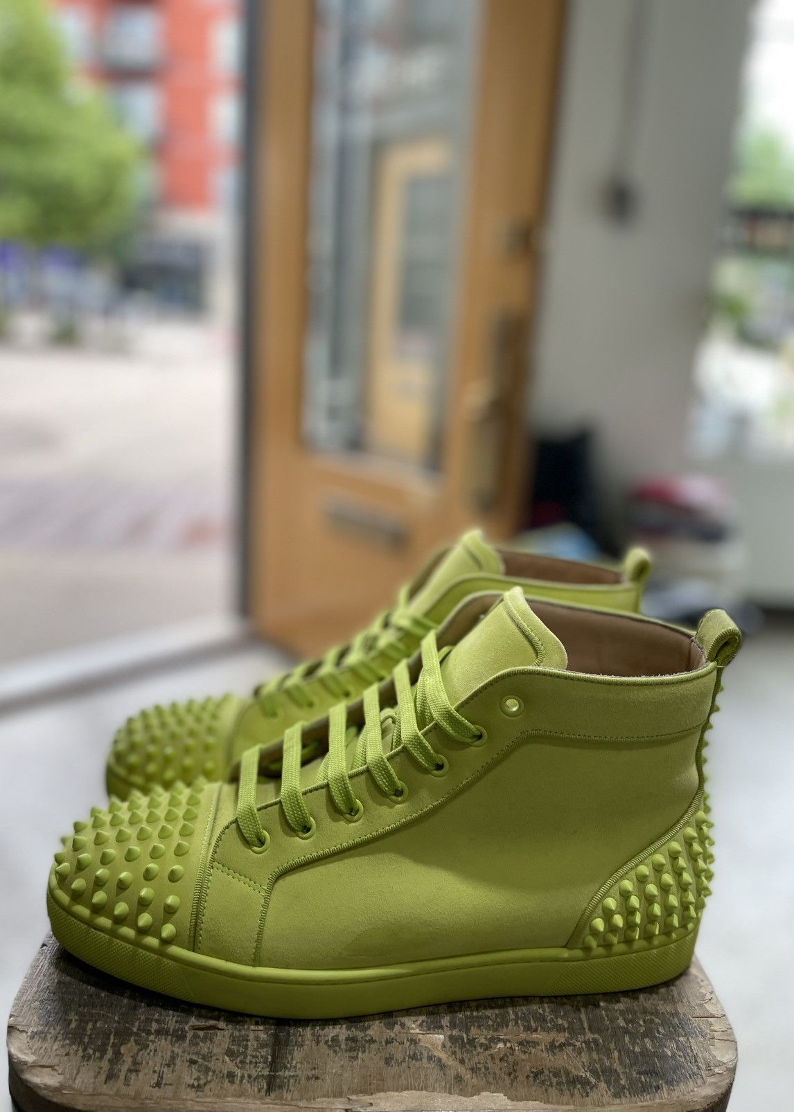 Christian Louboutin Christian Louboutin Louis Flat Patent Calf/Spikes Sneaker Size US 12 / EU 45 - 4 Thumbnail