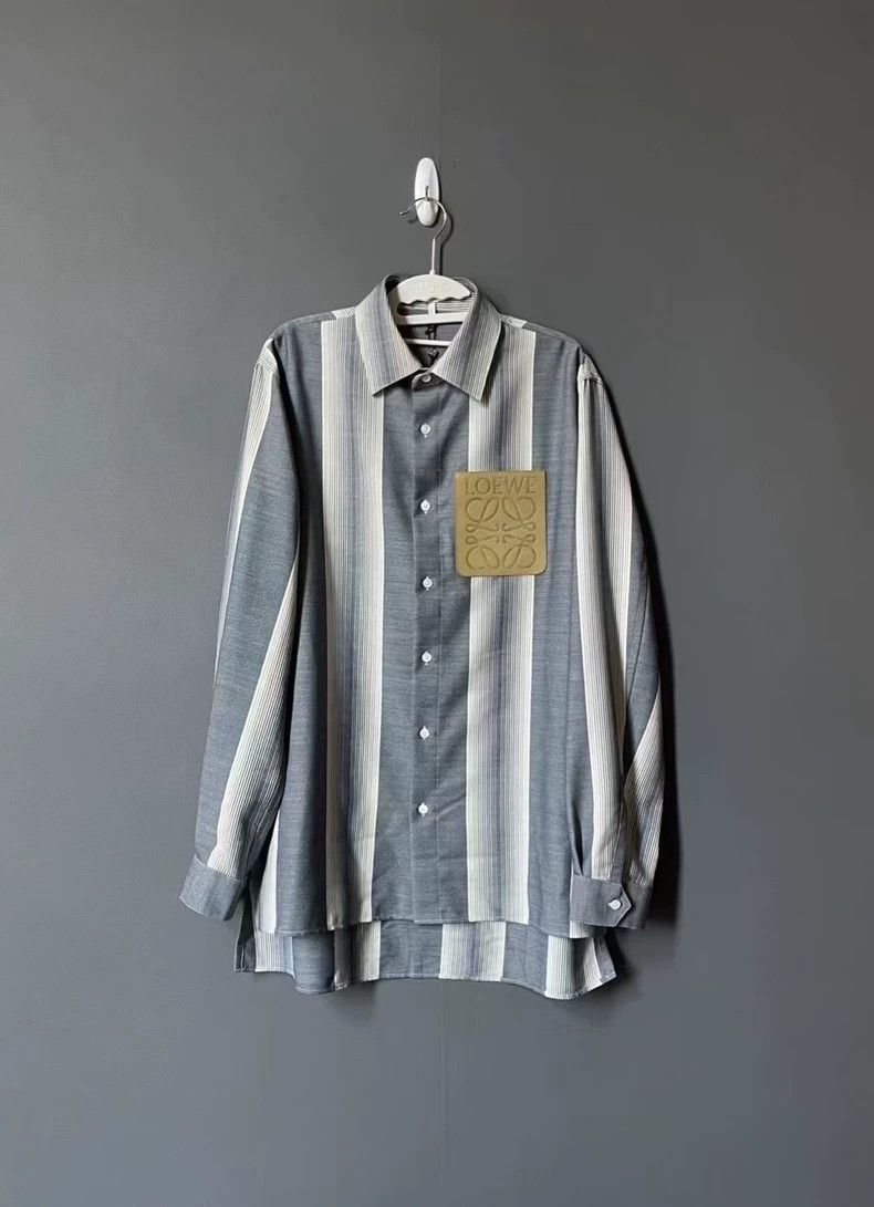 Loewe LOEWE size39 Striped leather card shirt Size XS / US 0-2 / IT 36-38 - 1 Thumbnail