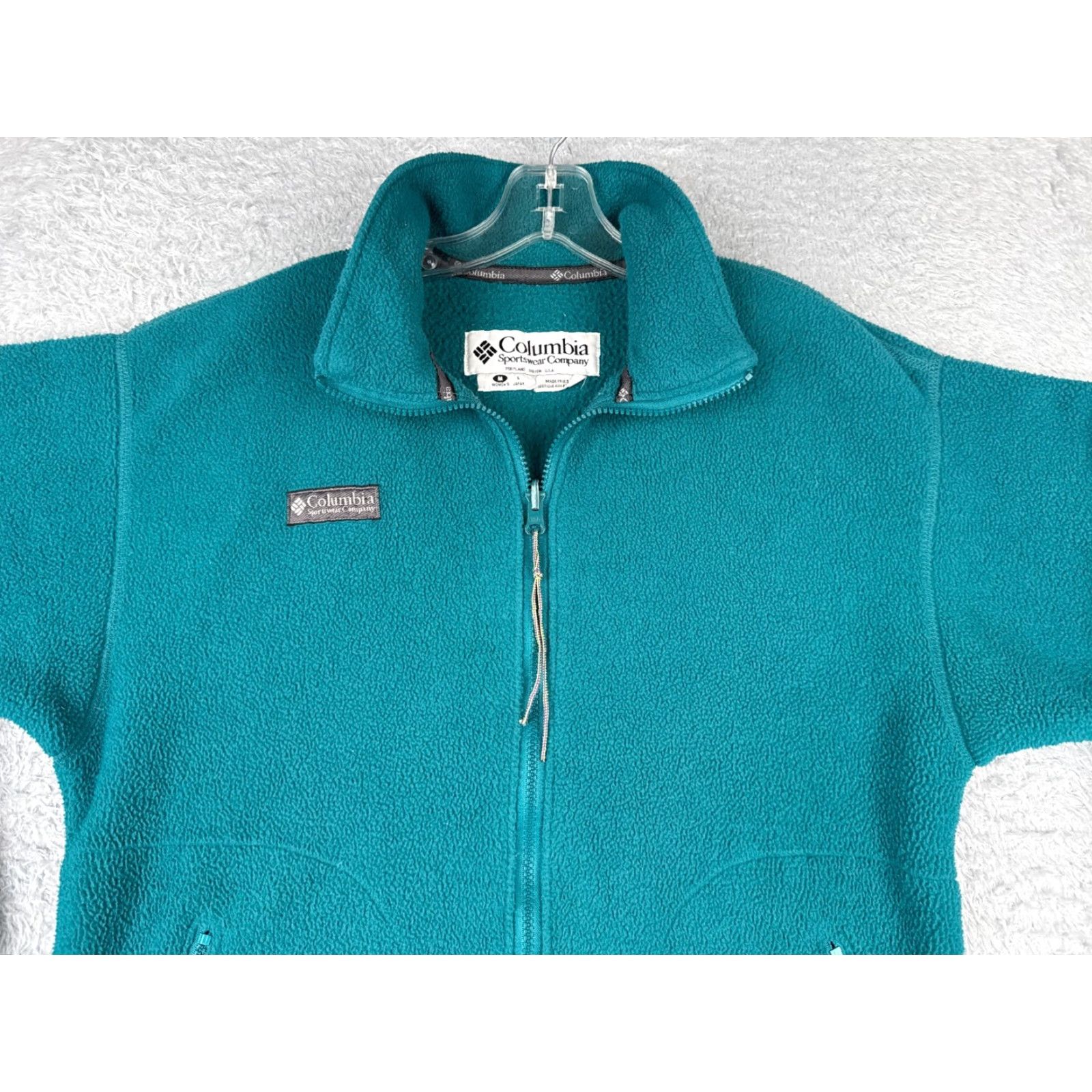 Altea VINTAGE Columbia Jacket Womens Medium Teal Full Zip Mock Neck US Made 90s Size M / US 6-8 / IT 42-44 - 4 Thumbnail