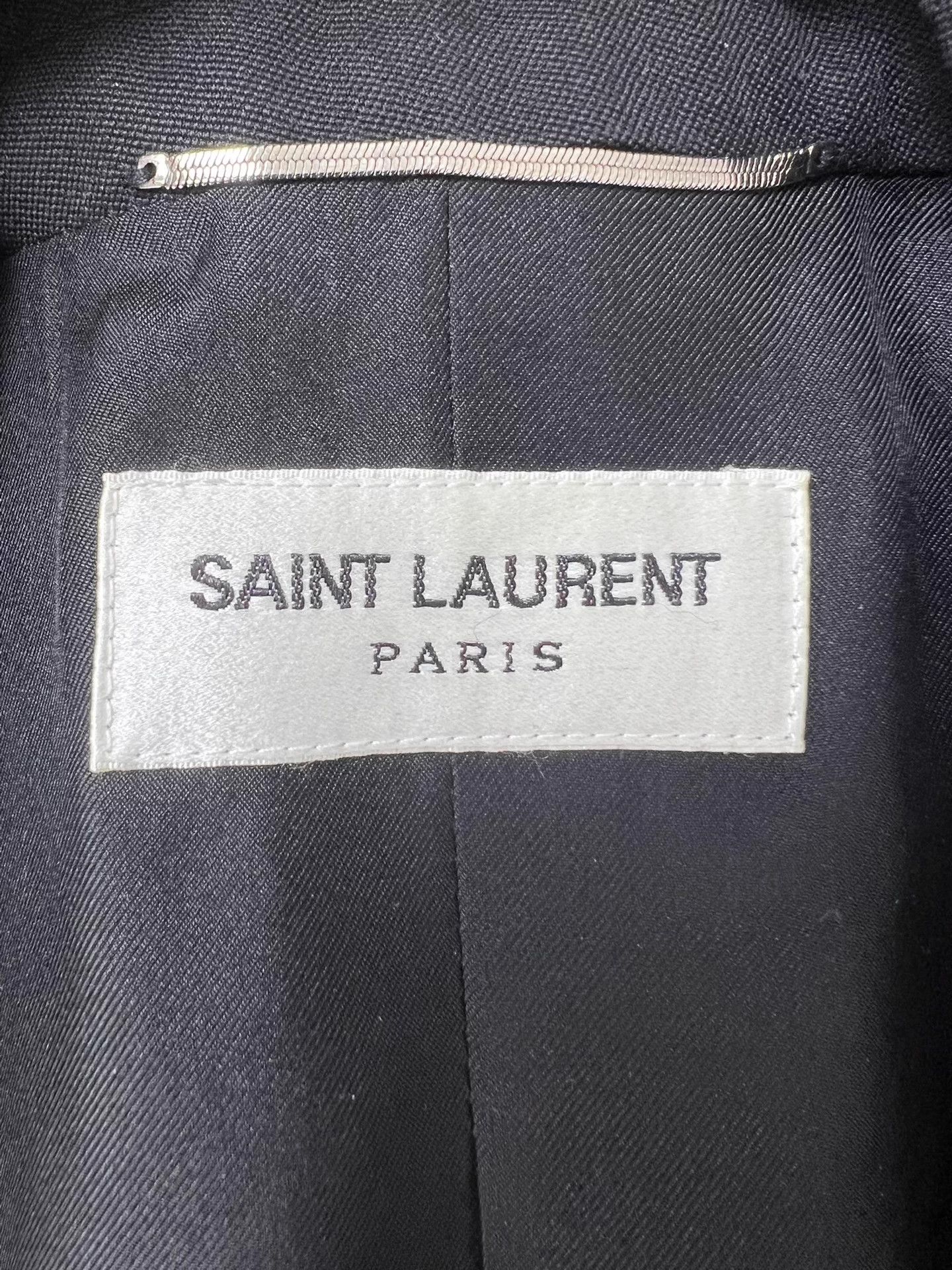 Saint Laurent Paris SLP 22fw Le Smoking Black Silk Peak Lapel 48 Mint Size 48S - 4 Thumbnail