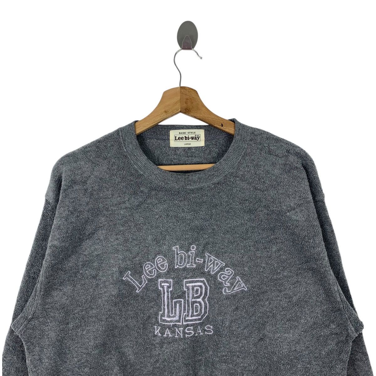 Lee × Vintage Vintage LEE BI-WAY Kansas Casualwear Big Logo Sweatshirt Size US L / EU 52-54 / 3 - 3 Thumbnail