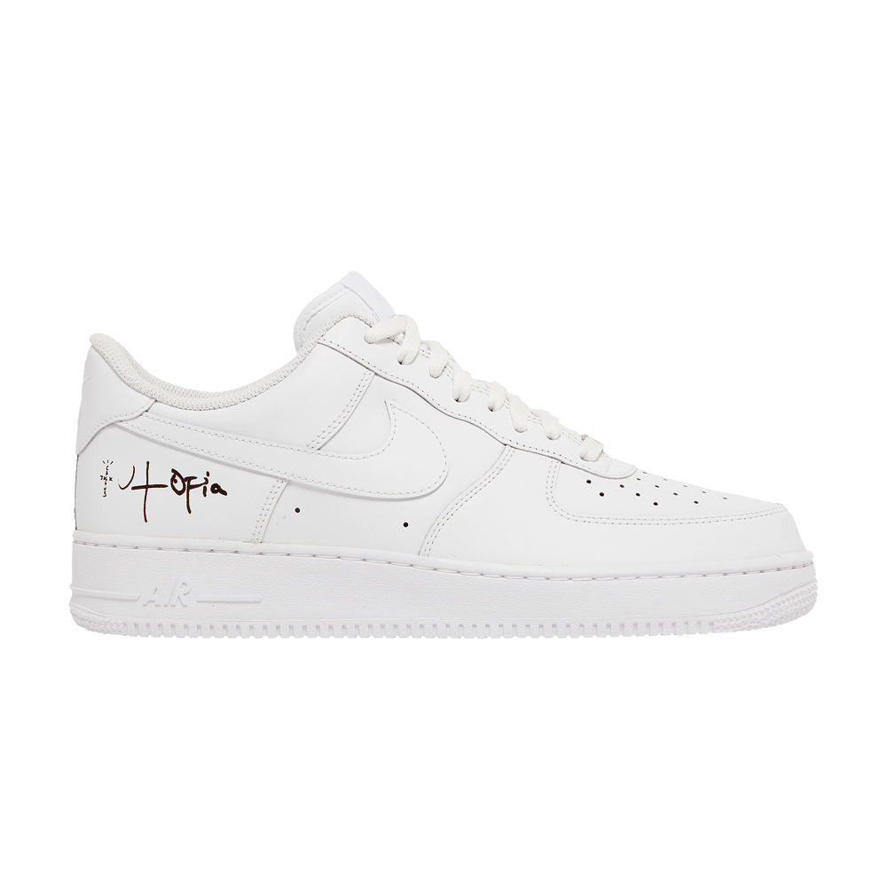 image of Travis Scott X Air Force 1 Utopia Shoes in White, Men's (Size 13)