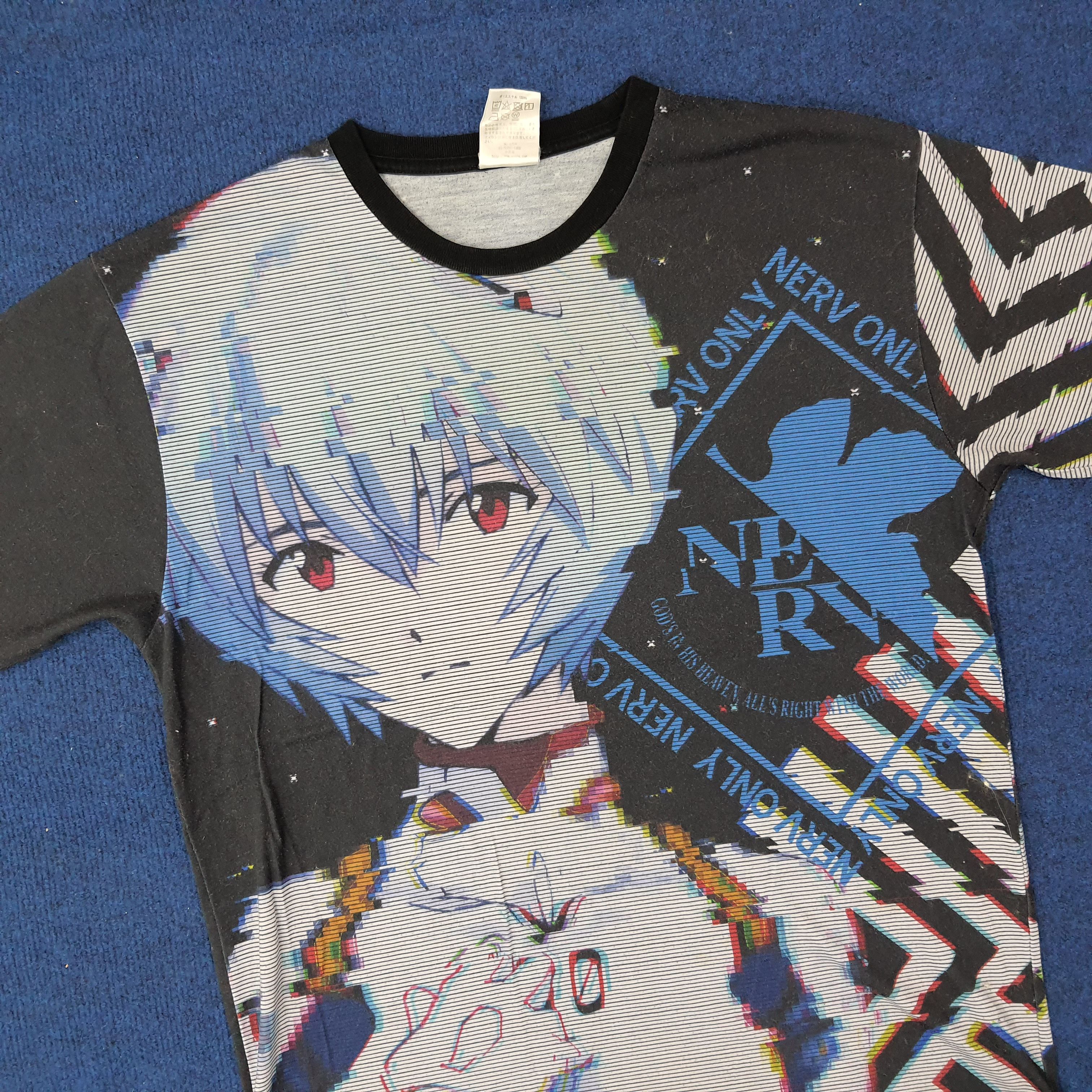 Vintage Vintage Evangelion Rei Ayanami Full Graphic Tshirt C249N22 Size US L / EU 52-54 / 3 - 2 Thumbnail