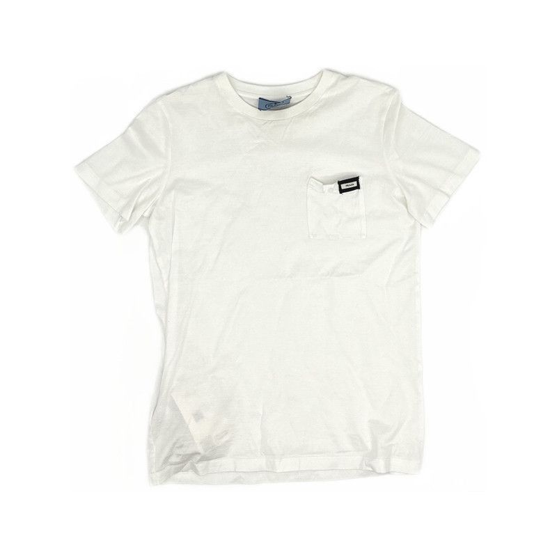 Prada Prada SS21 White Bow Detail TShirt-2506 Size US XS / EU 42 / 0 - 1 Thumbnail