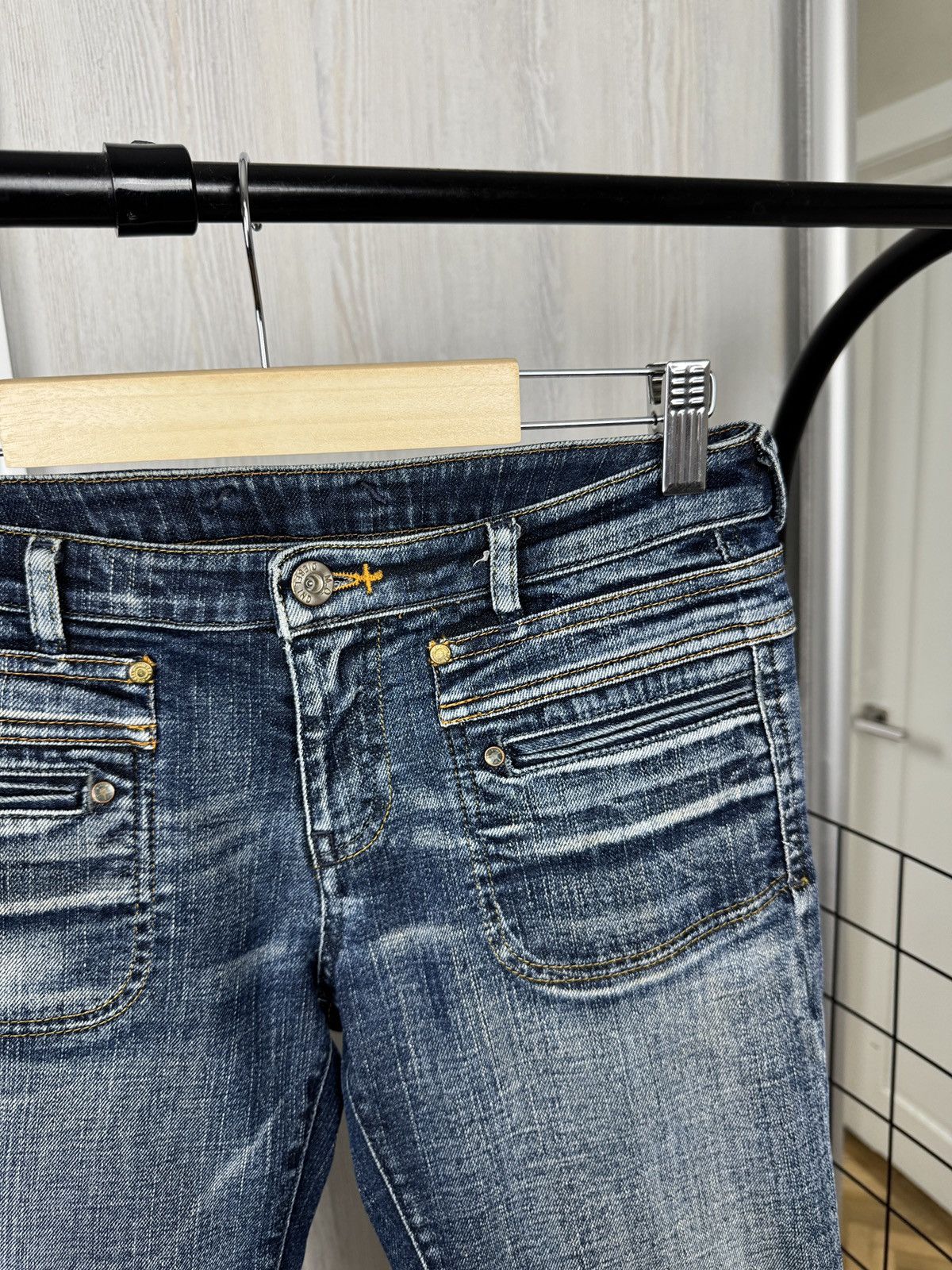 Diesel Diesel vintage y2k blue distressed rap wide flared jeans Size 27" / US 4 / IT 40 - 6 Thumbnail