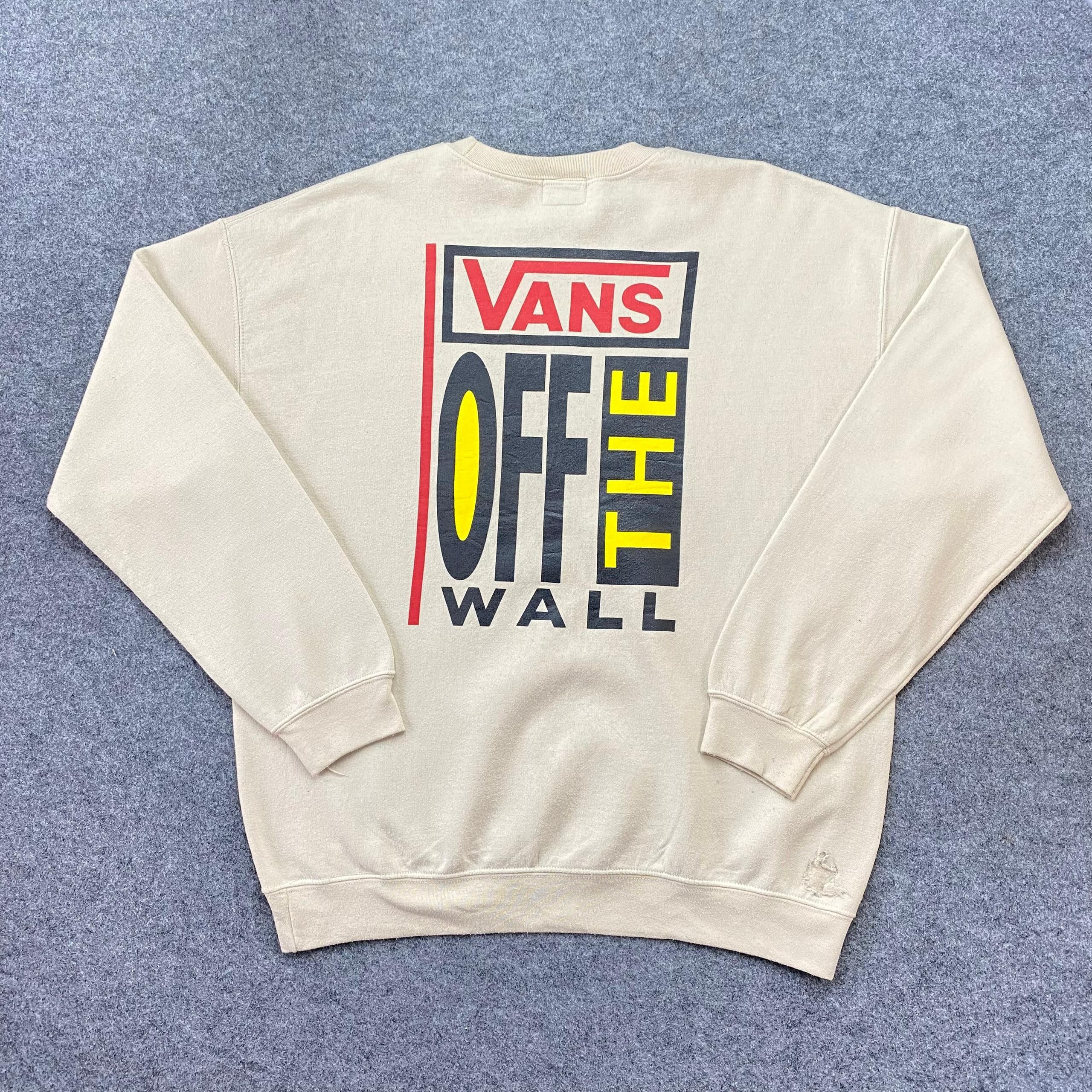 Vans Vintage 90s Vans Off The Wall Sweatshirt Size US L / EU 52-54 / 3 - 1 Thumbnail