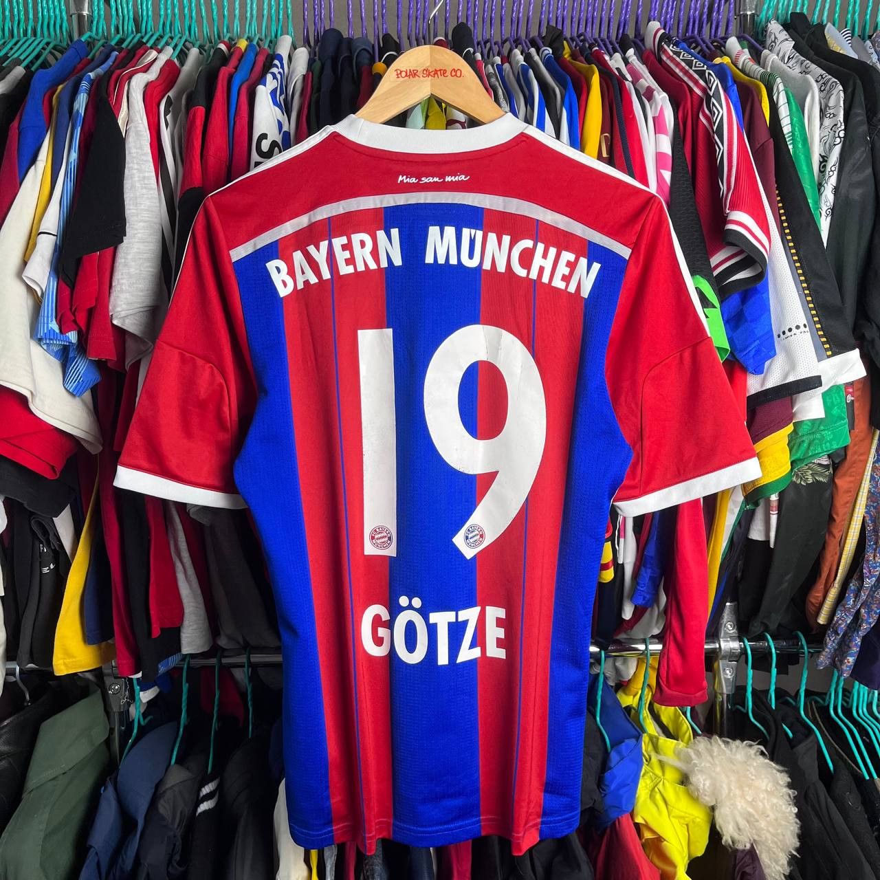 Adidas Bayern Munchen 2014 Football Soccer Jersey #19 Mario Gotze Size US S / EU 44-46 / 1 - 8 Thumbnail