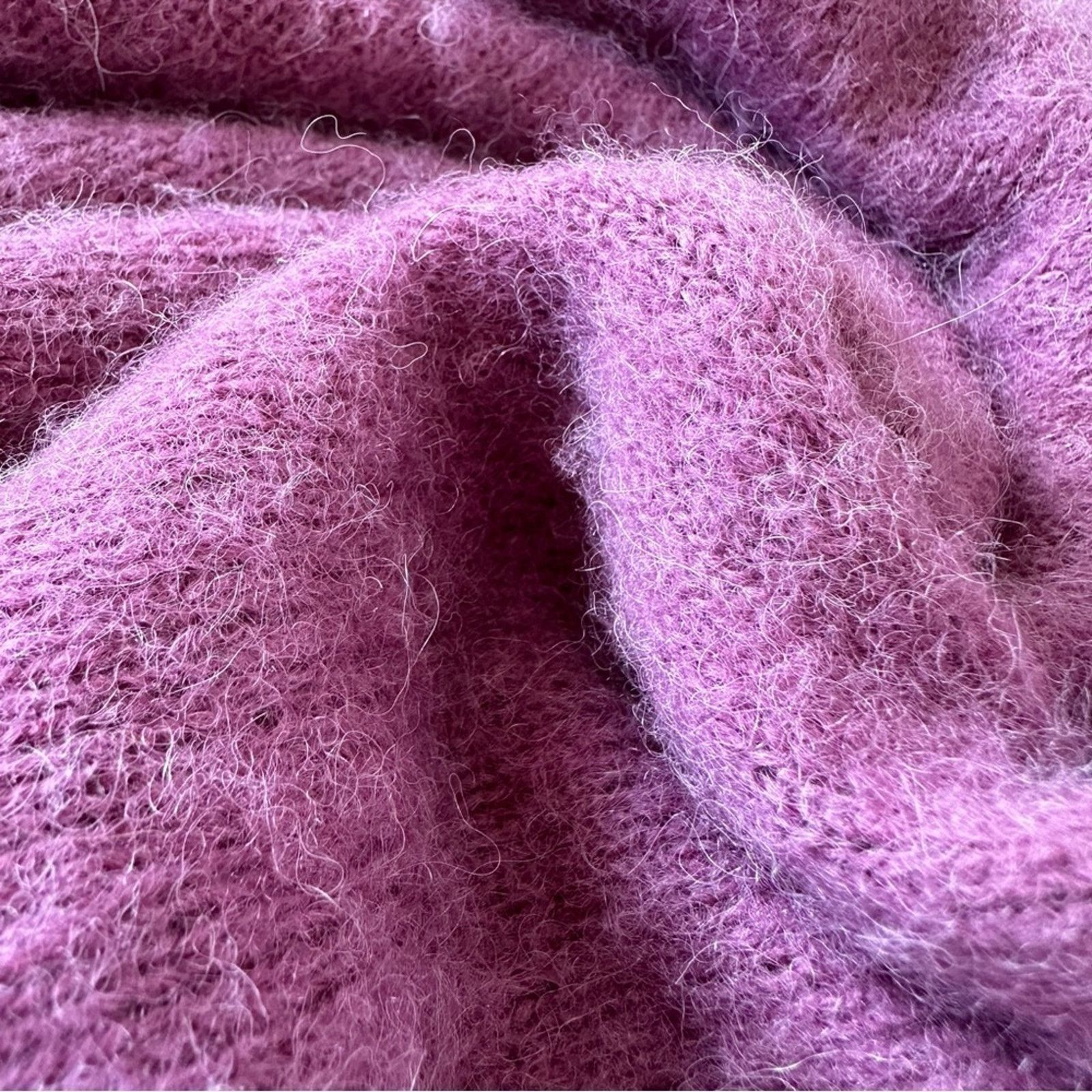 Vince VINCE Brushed V Neck Polo Alpaca & Wool-Blend Sweater Pink S Size S / US 4 / IT 40 - 13 Thumbnail