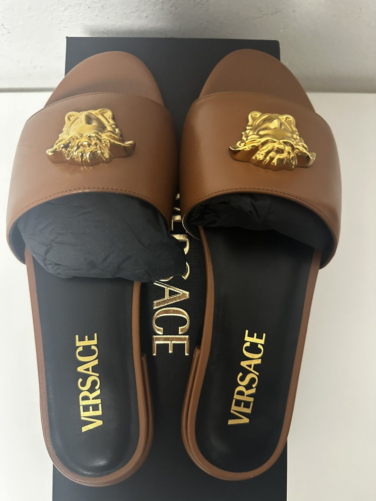 Versace Versace Medusa Flat Sandals Size US 7 / IT 37 - 8 Thumbnail