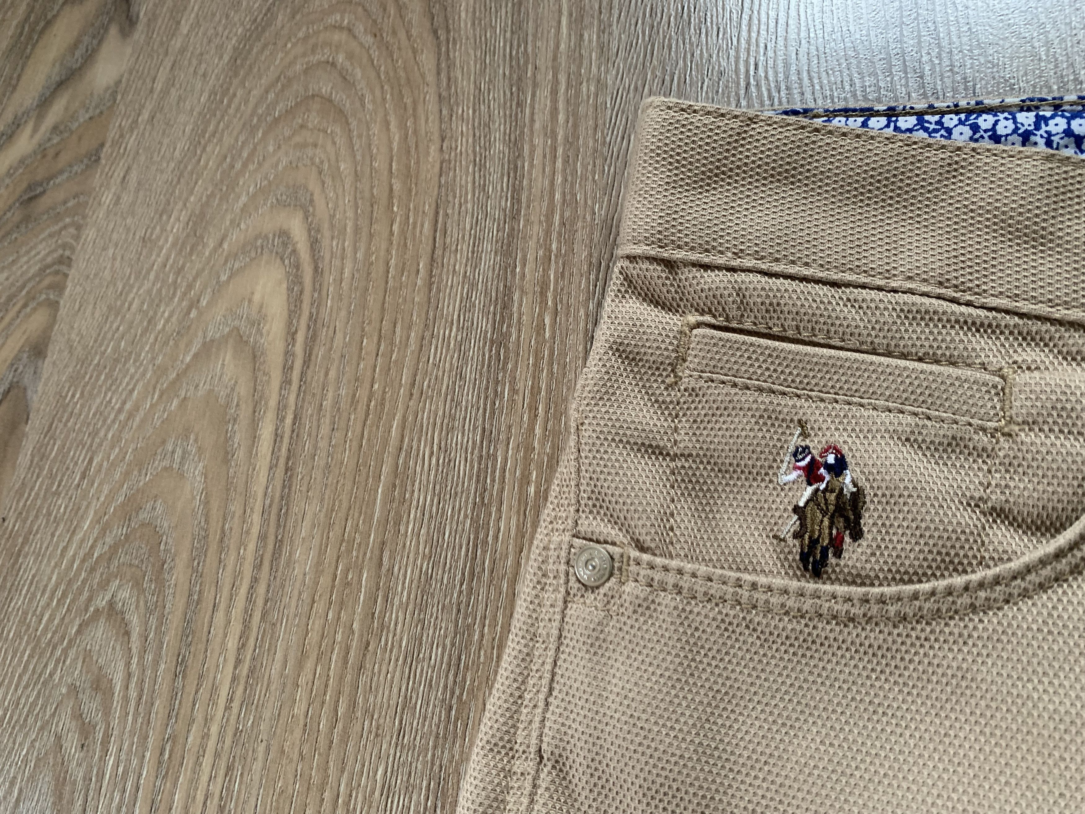 Designer × U.S. Polo Assn. U.S. Polo Assn Slim Beige Casual Pants Size US 34 / EU 50 - 5 Thumbnail