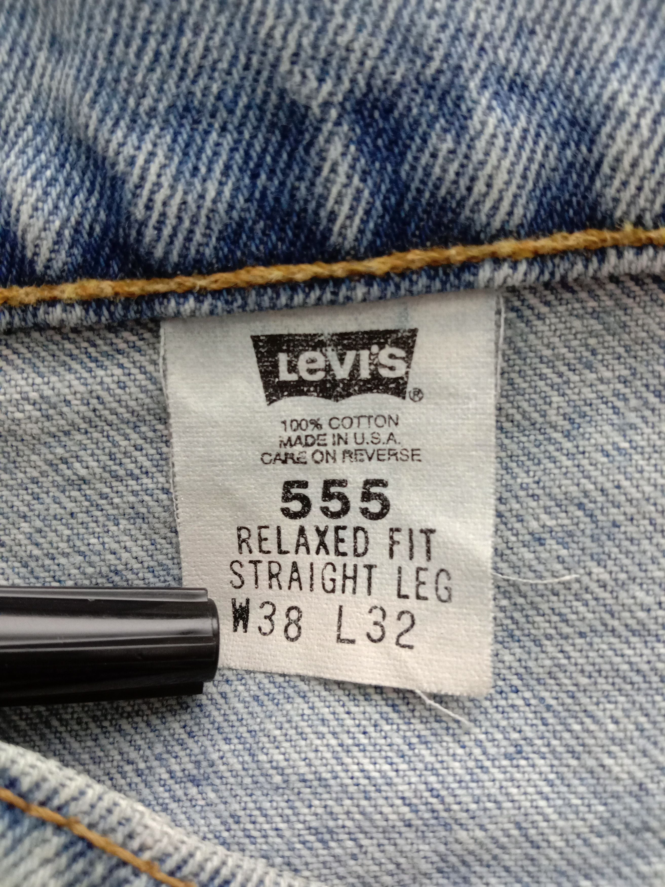 Levi's Vintage 90s Levi’s 555 Jeans Light Wash Relaxed Fit Denim Size US 38 / EU 54 - 13 Thumbnail