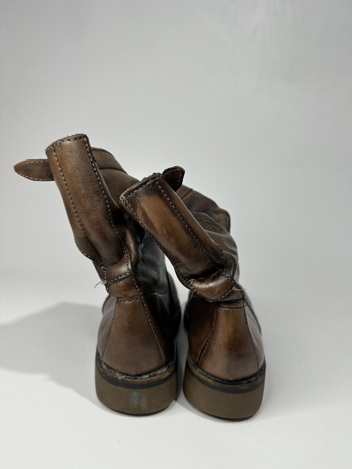 Dirk Bikkembergs Vintage Dirk Bikkembergs Brown Leather Men’s Engineer Boots. Size US 6.5 / EU 39-40 - 5 Thumbnail