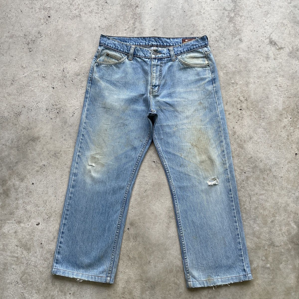 Japanese Brand Vintage MC Jeans Rusty Denim Faded Distressed Pants W35 Size US 35 - 1 Thumbnail