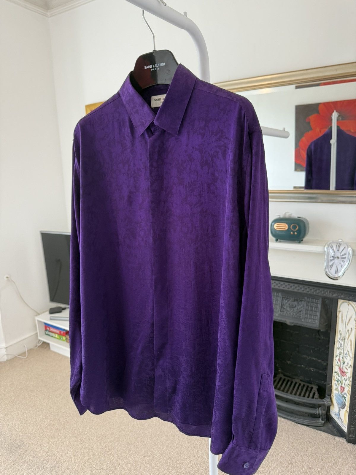 Saint Laurent Paris SS22 Saint Laurent Silk Brocade Shirt Size US M / EU 48-50 / 2 - 6 Thumbnail