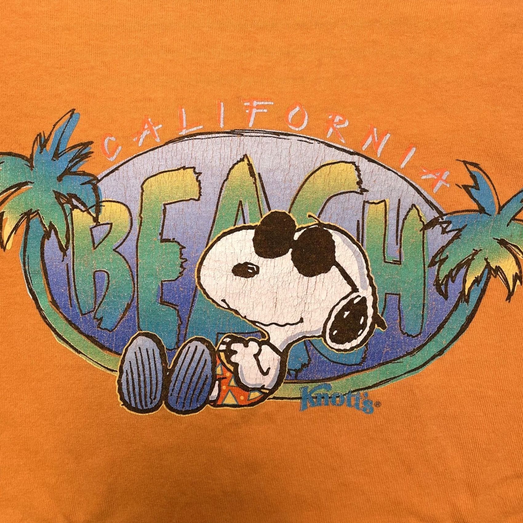 Vintage VINTAGE Knott's Camp Snoopy Shirt Mens L Orange California Beach Snoopy Graphic 90s Size US L / EU 52-54 / 3 - 2 Thumbnail