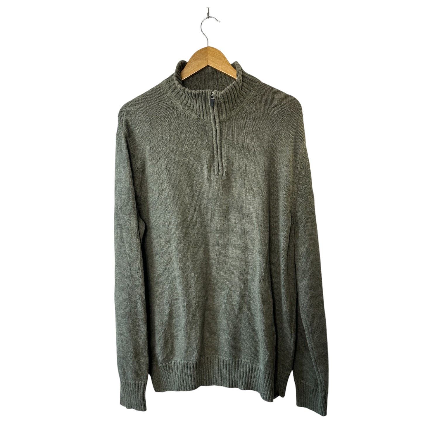 Eddie Bauer Eddie Bauer Green 1/4 Zip Medium Weight Knit Sweater Men's L Size US L / EU 52-54 / 3 - 1 Thumbnail