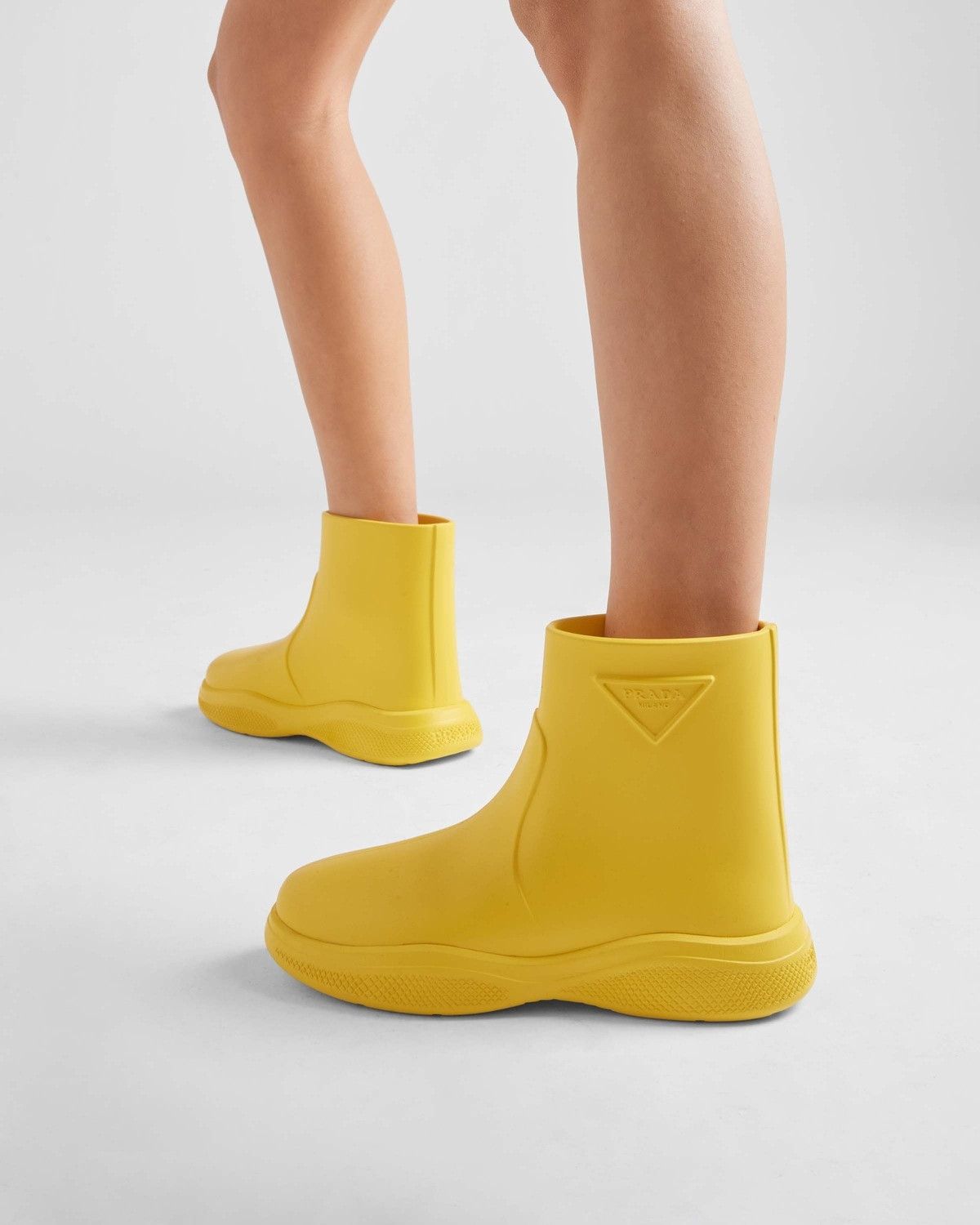 Prada o1B3y1r0226 Rubber Booties in Yellow Size US 7 / IT 37 - 4 Thumbnail