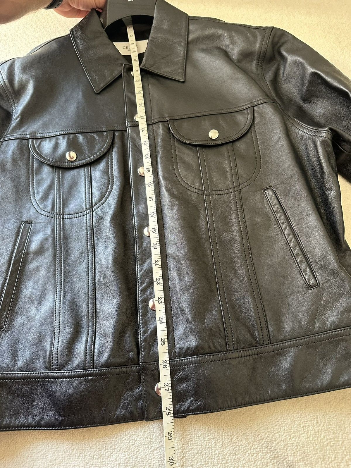 Celine Celine x Hedi leather trucker jacket 50 BNWT Hedi Slimane Size US M / EU 48-50 / 2 - 8 Thumbnail