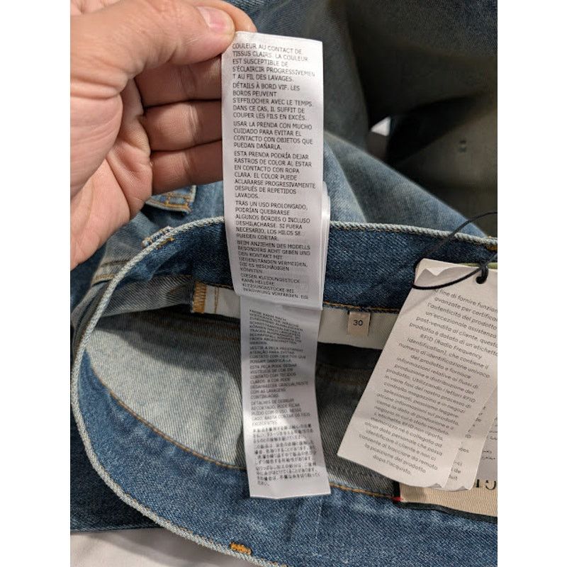 Gucci o1rshd1 Eco Washed Org Denim in Blue Size US 30 / EU 46 - 21 Thumbnail