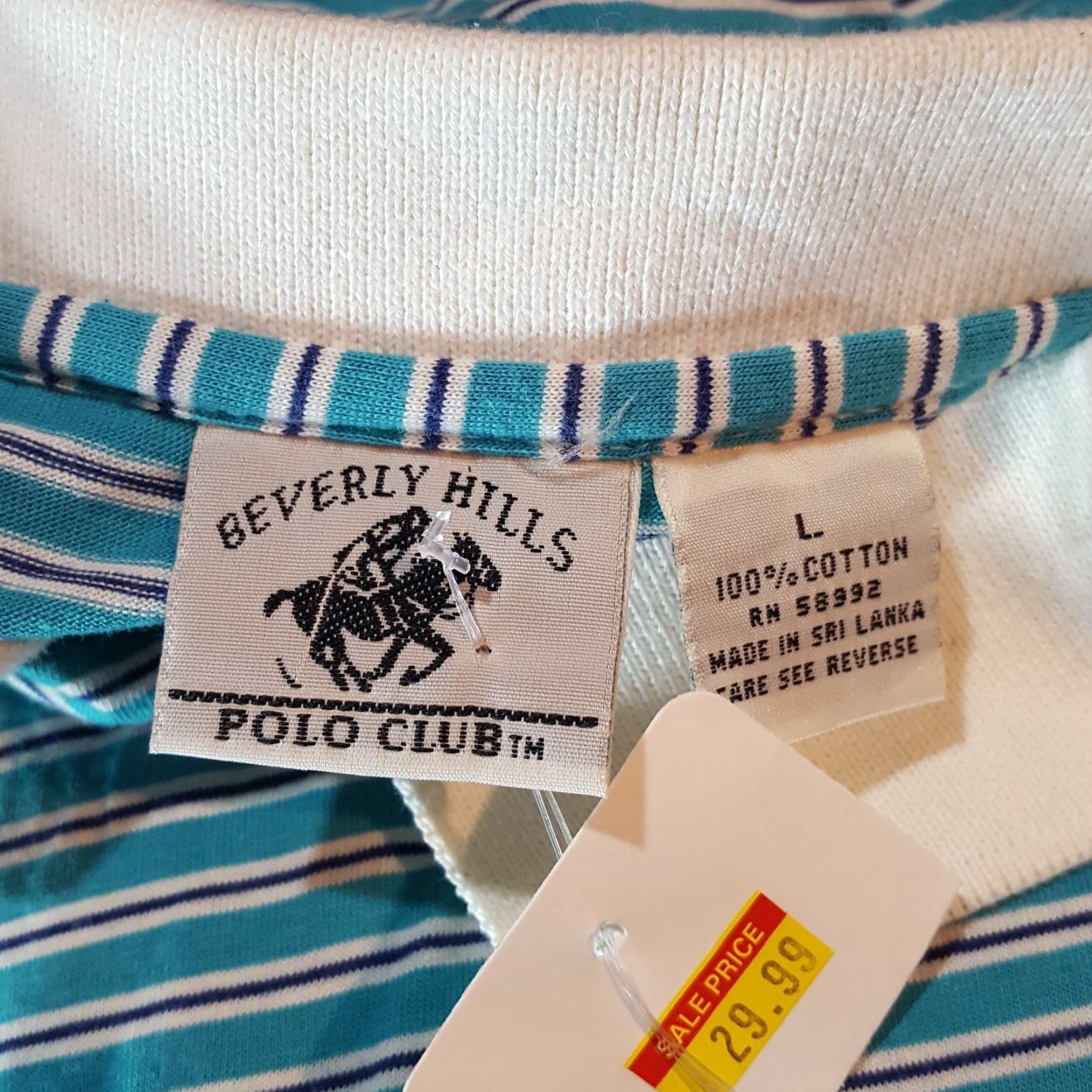 Beverly Hills Polo Club VINTAGE Beverly Hills Polo Club Mens M Striped Collared Retro Polo Shirt 90s Casual Sports Rock Skate Golf Tennis Outdoor Size US M / EU 48-50 / 2 - 6 Thumbnail