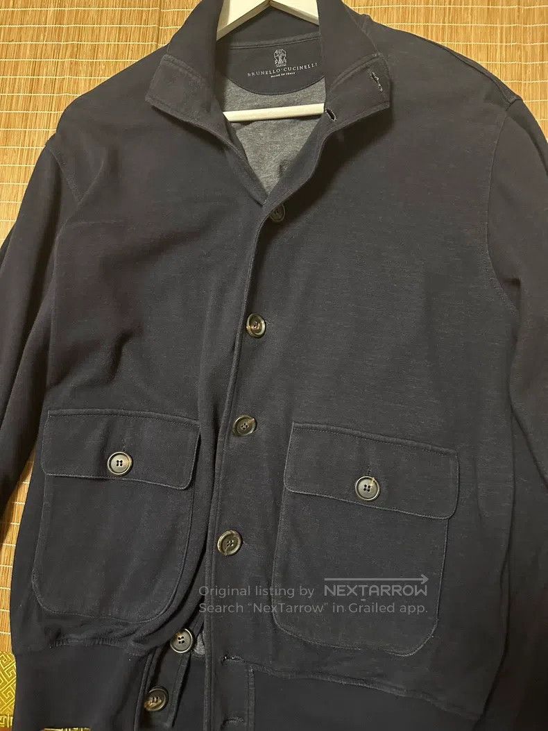 Brunello Cucinelli Brunello Cucinelli Pilot Jacket, Navy Blue Size US M / EU 48-50 / 2 - 4 Thumbnail