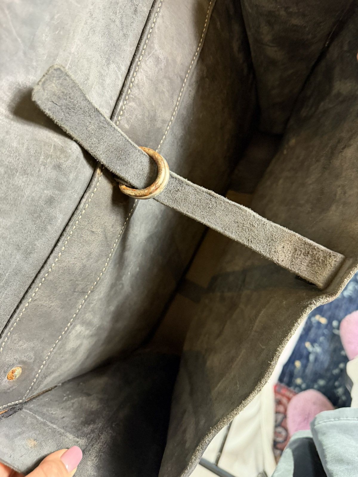 Guidi Guidi Distressed Leather Messenger Bag Size 34 - 4 Thumbnail