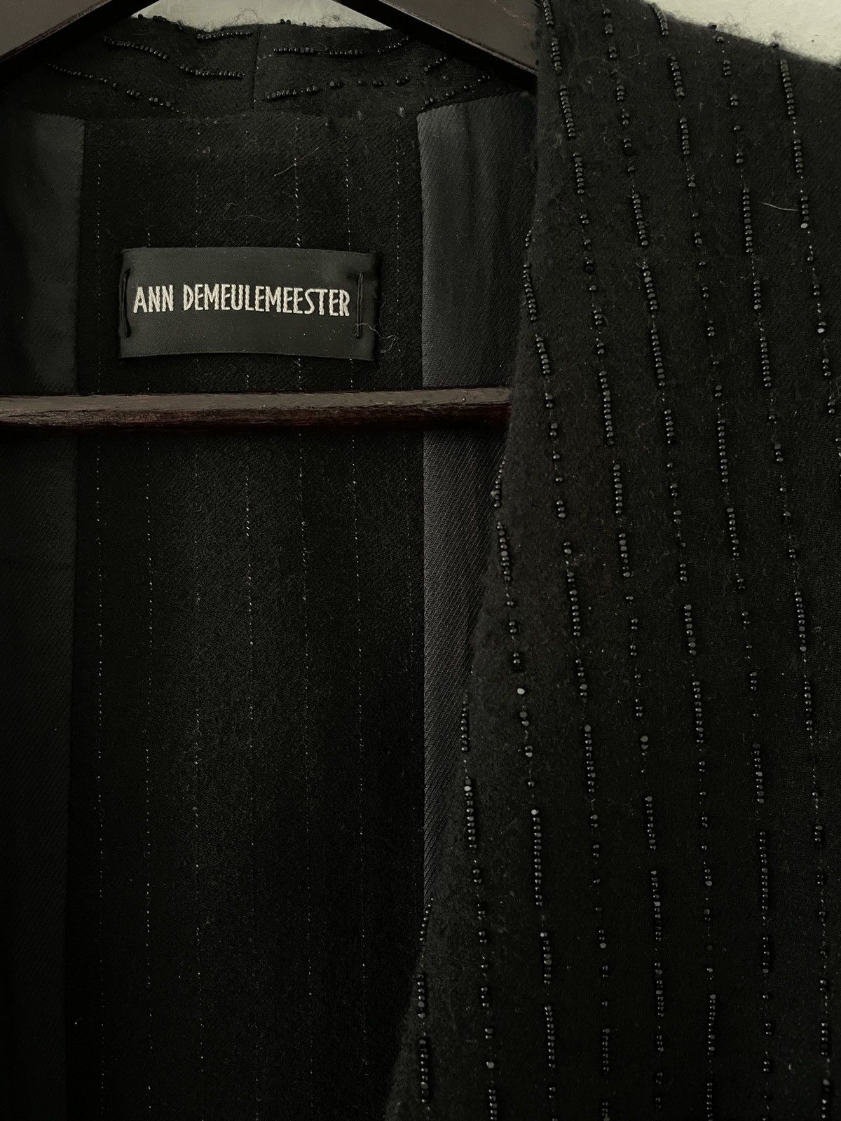 Ann Demeulemeester Ann Demeulemeester Beaded rhinestone coat unisex Size S / US 4 / IT 40 - 8 Thumbnail