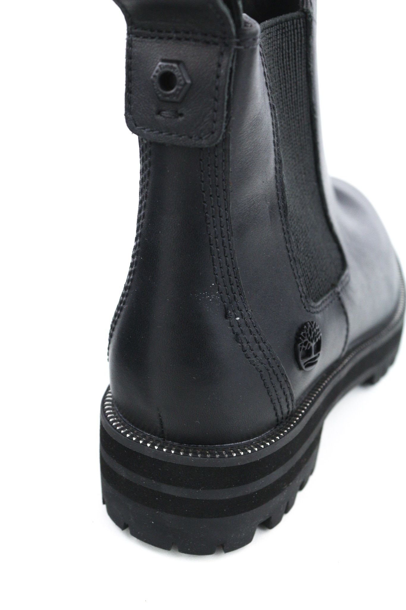 Timberland EU36 Black Logo ReBOTL Leather High Top Boots 79859 Size US 5 / IT 35 - 13 Thumbnail