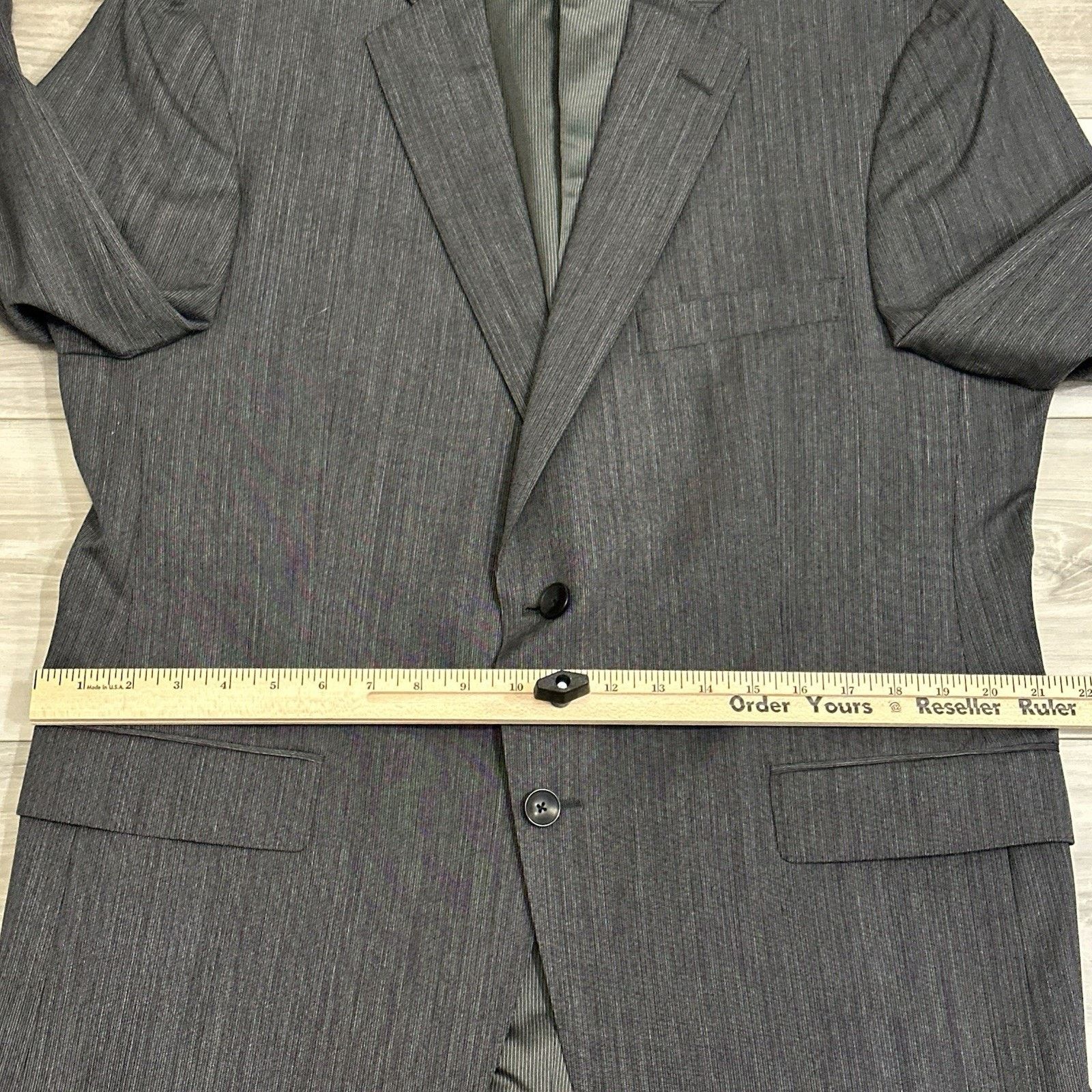 Hart Schaffner Marx Hart Schaffner Marx Suit Mens 42R Charcoal Black 2 PC NWT Size 42R - 12 Thumbnail