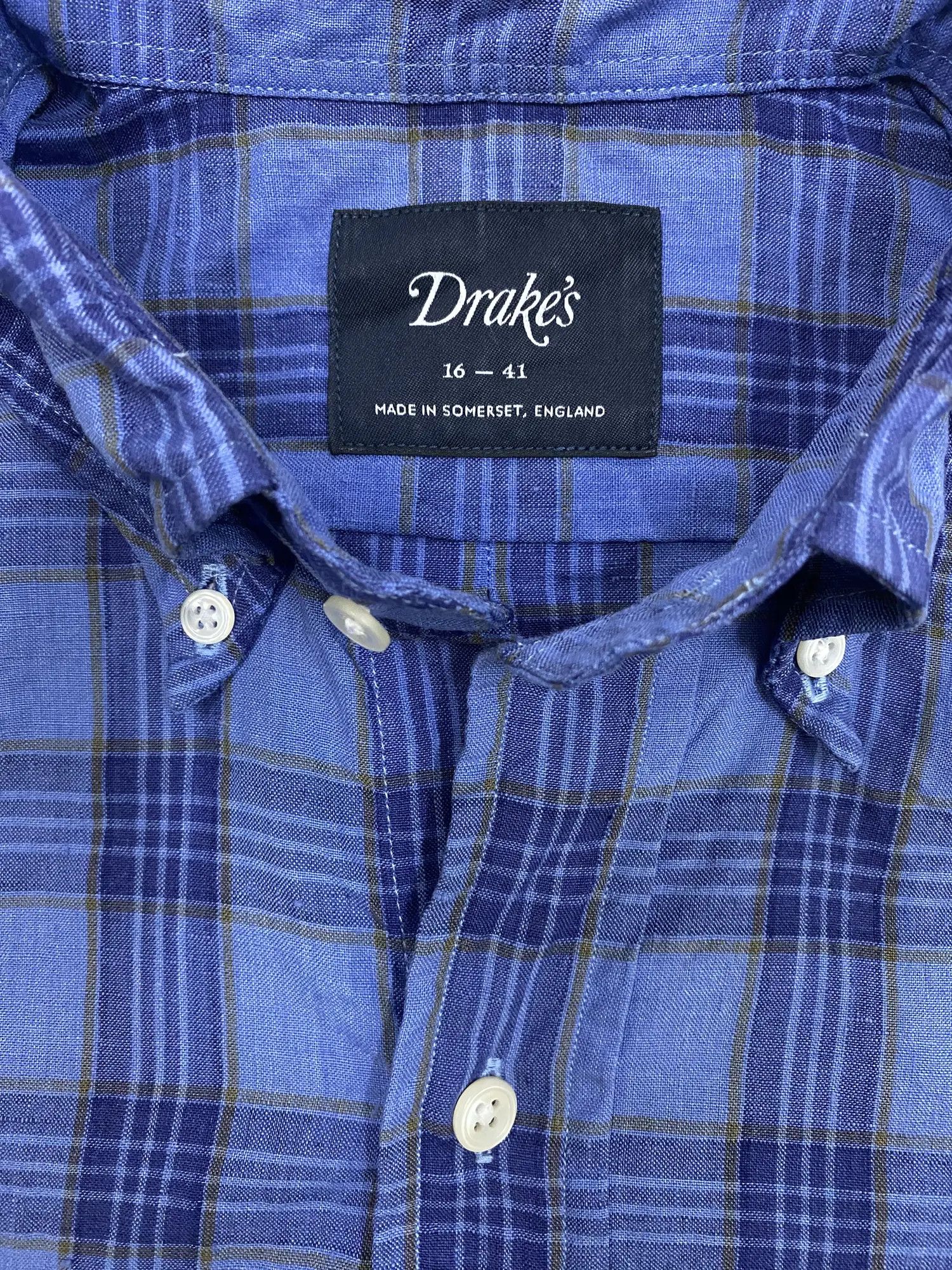 Drake's Drake’s Button Up Checker Long Sleeve Size US L / EU 52-54 / 3 - 4 Thumbnail