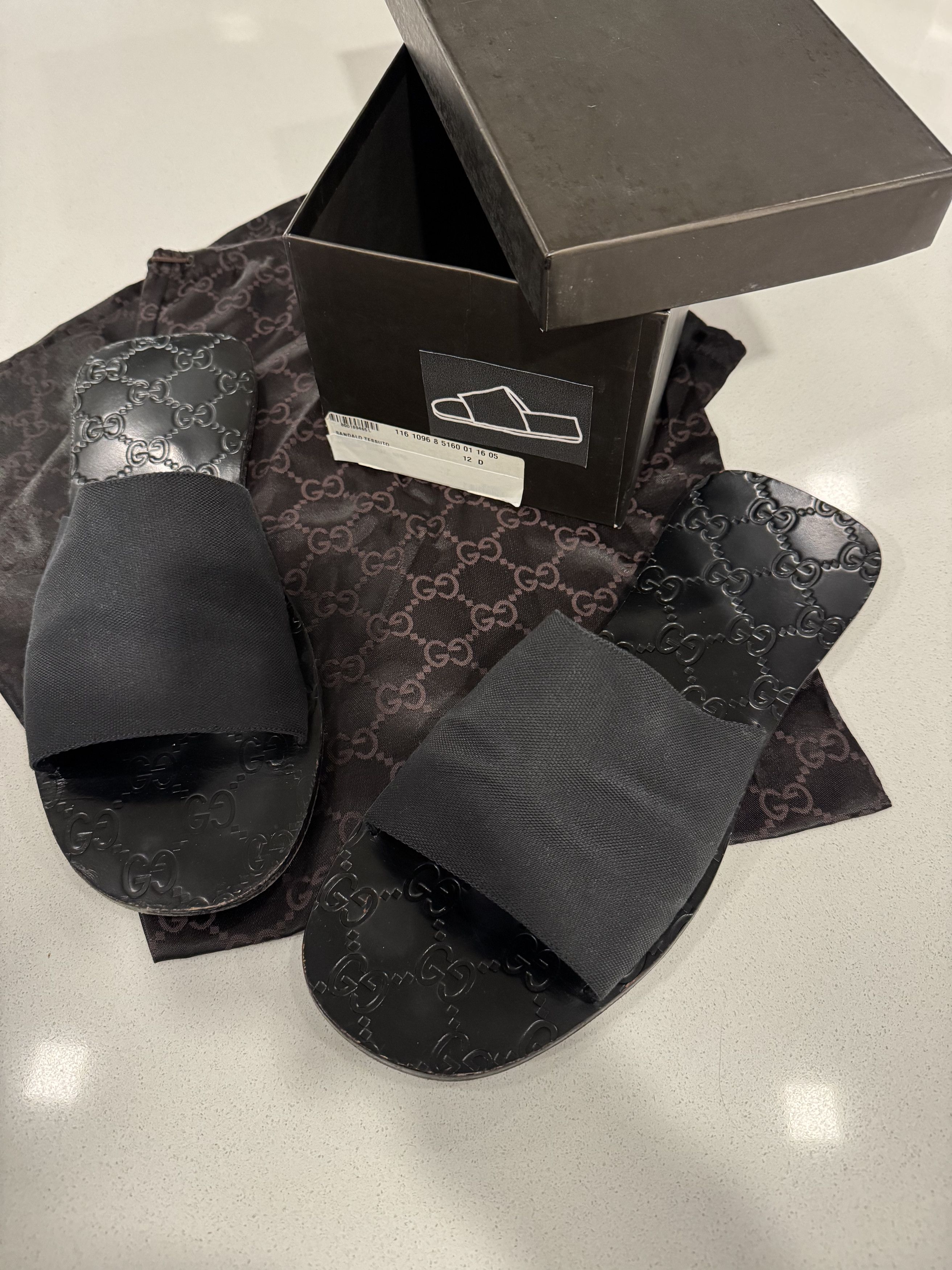 Gucci Tom Ford for Gucci Leather Slide Sandals Size US 12 / EU 45 - 2 Thumbnail