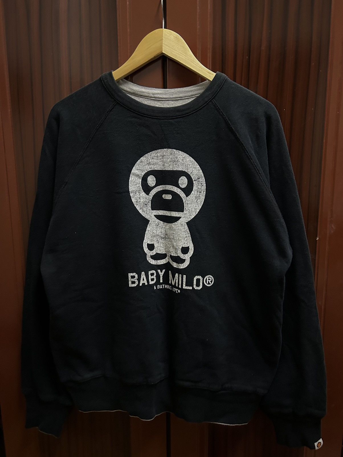 Bape BABY MILO REVERSIBLE CREWNECK (2005) Size US M / EU 48-50 / 2 - 3 Thumbnail