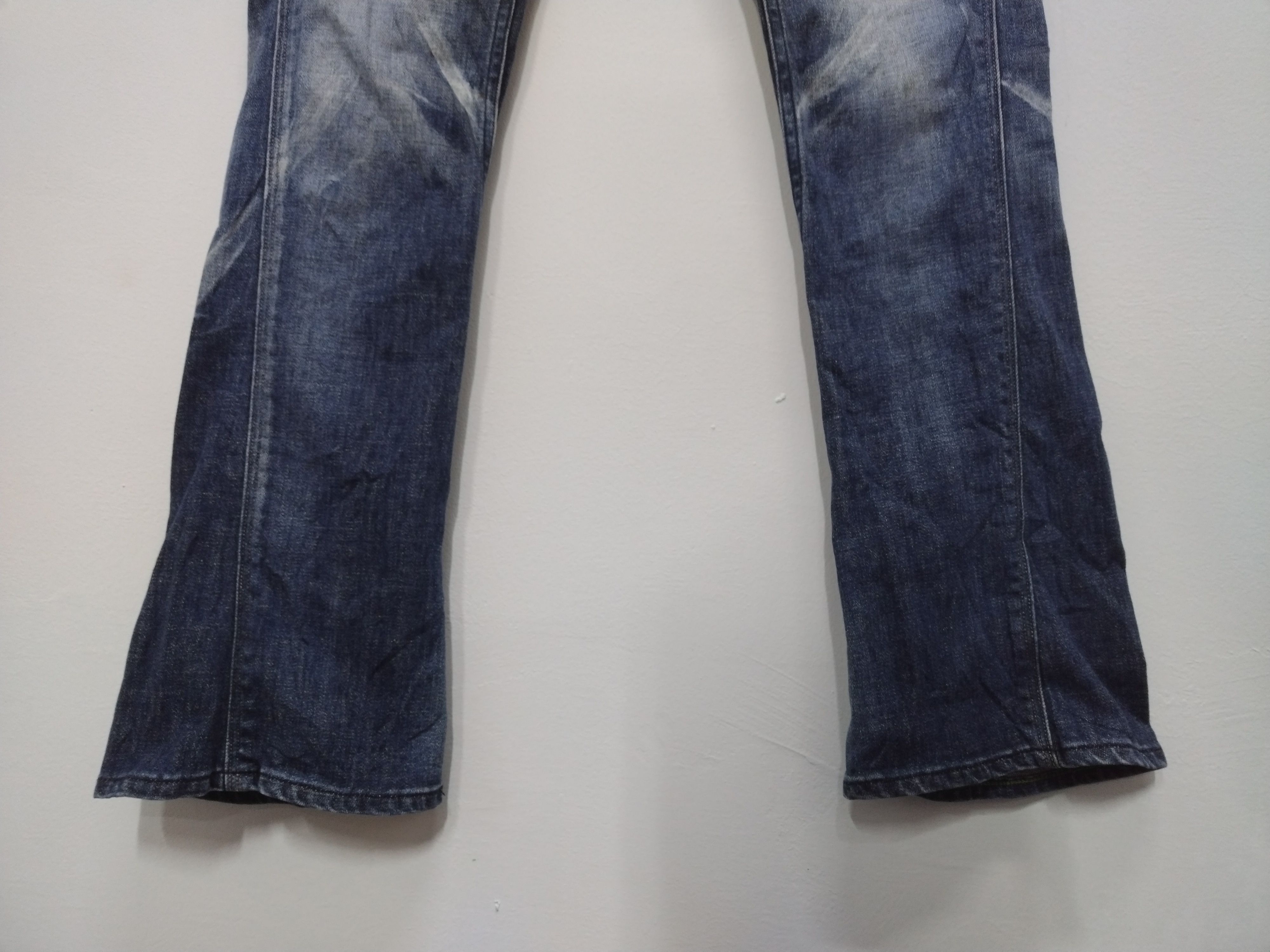 Japanese Brand Vintage BLUEWAY flared jeans nice design & character Size US 33 - 7 Thumbnail