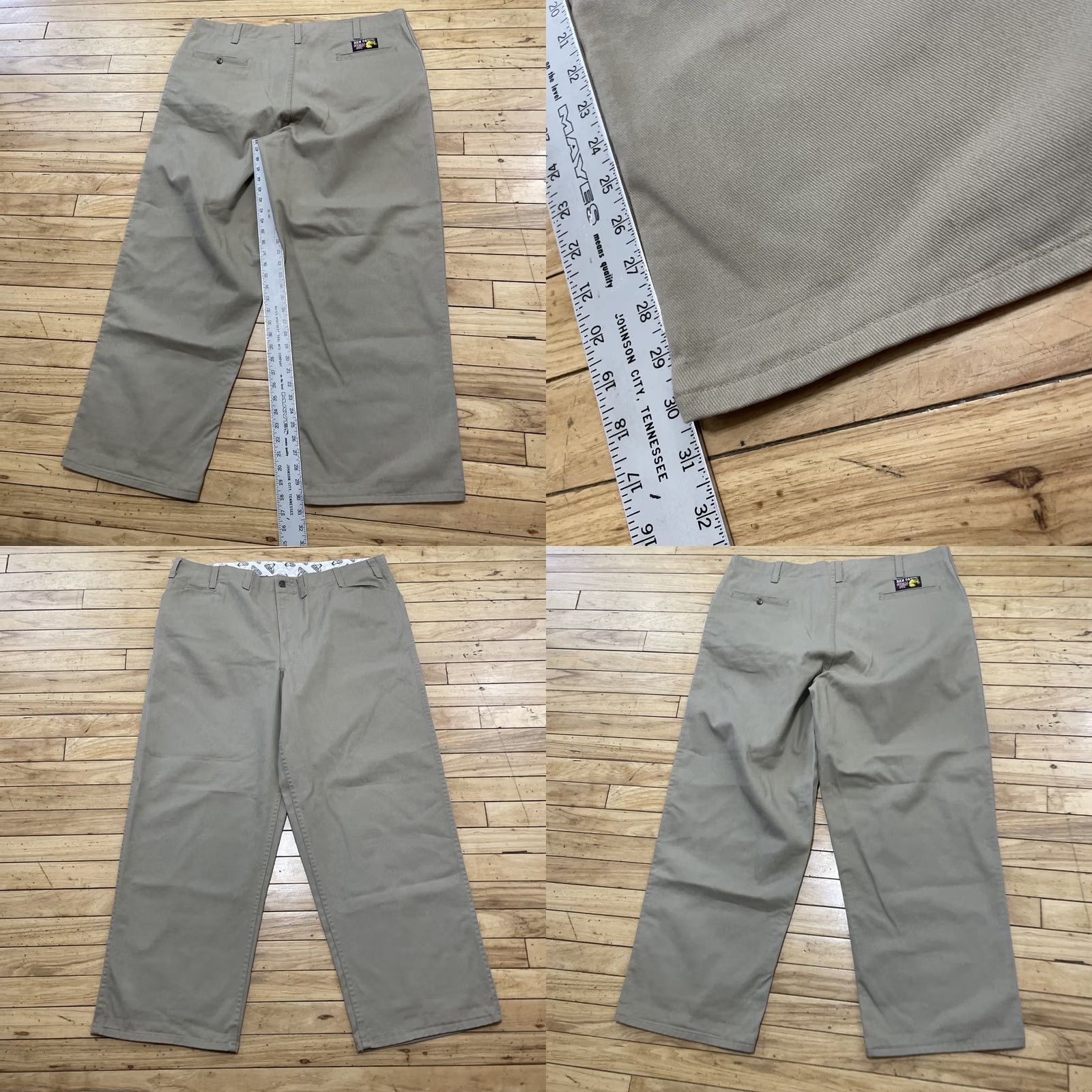 Ben Davis VINTAGE Ben Davis Gorilla Cut Pants Men 44x31 Workwear Pants Khaki Tan Wide-Leg Baggy 90s Chicano Skater Size US 44 / EU 60 - 9 Thumbnail