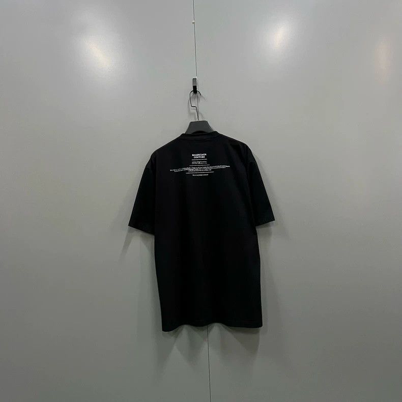 Balenciaga Balenciaga Black neckline logo short sleeves Size US XS / EU 42 / 0 - 2 Thumbnail
